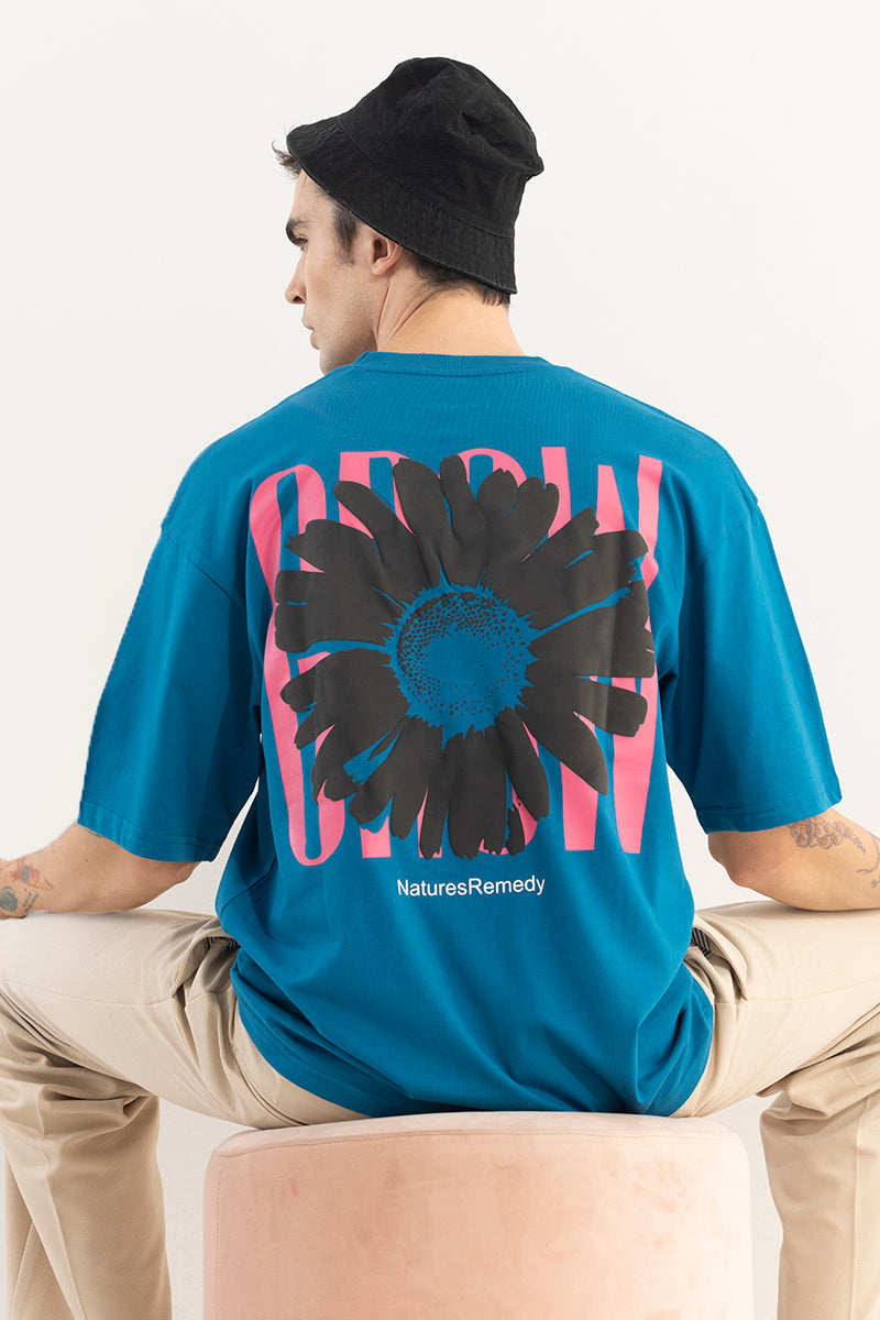 SNITCH Natures Remedy Blue Oversized T-Shirt