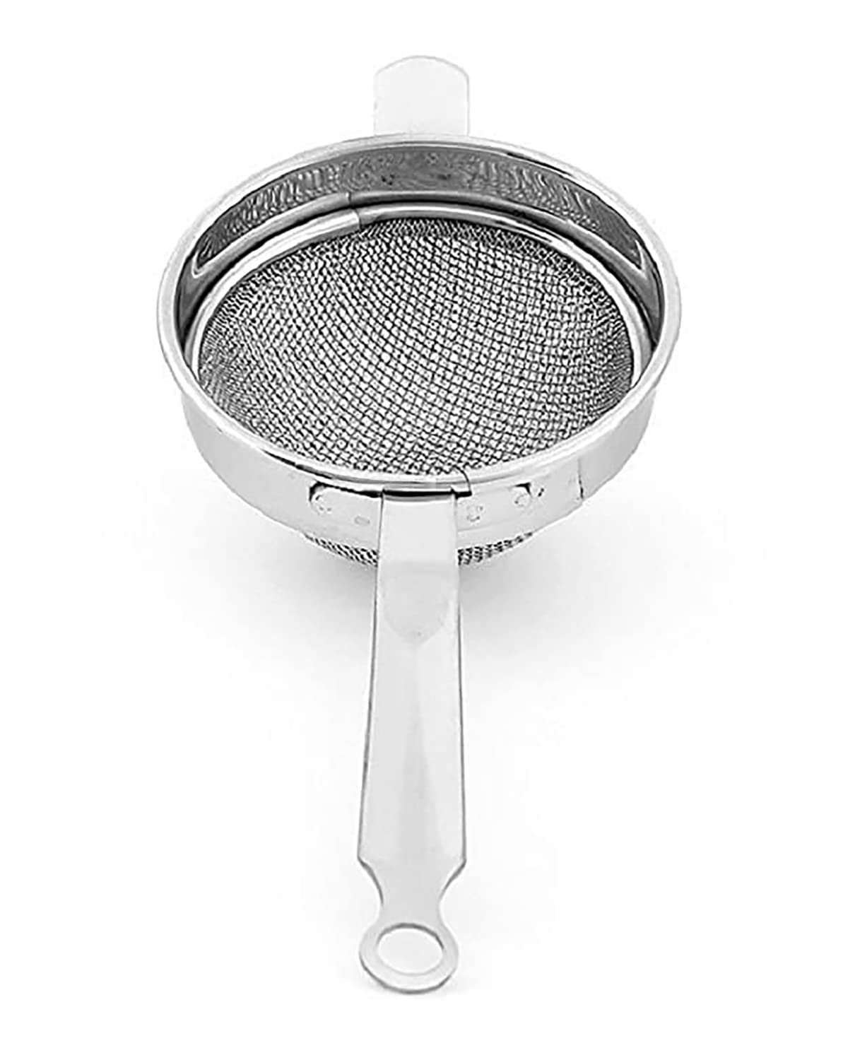 Kuber Industries Multiuses Double Mesh Stainless Steel Strainer, Sieve, Sifter, Colander, 8cm (Silver) - view 3