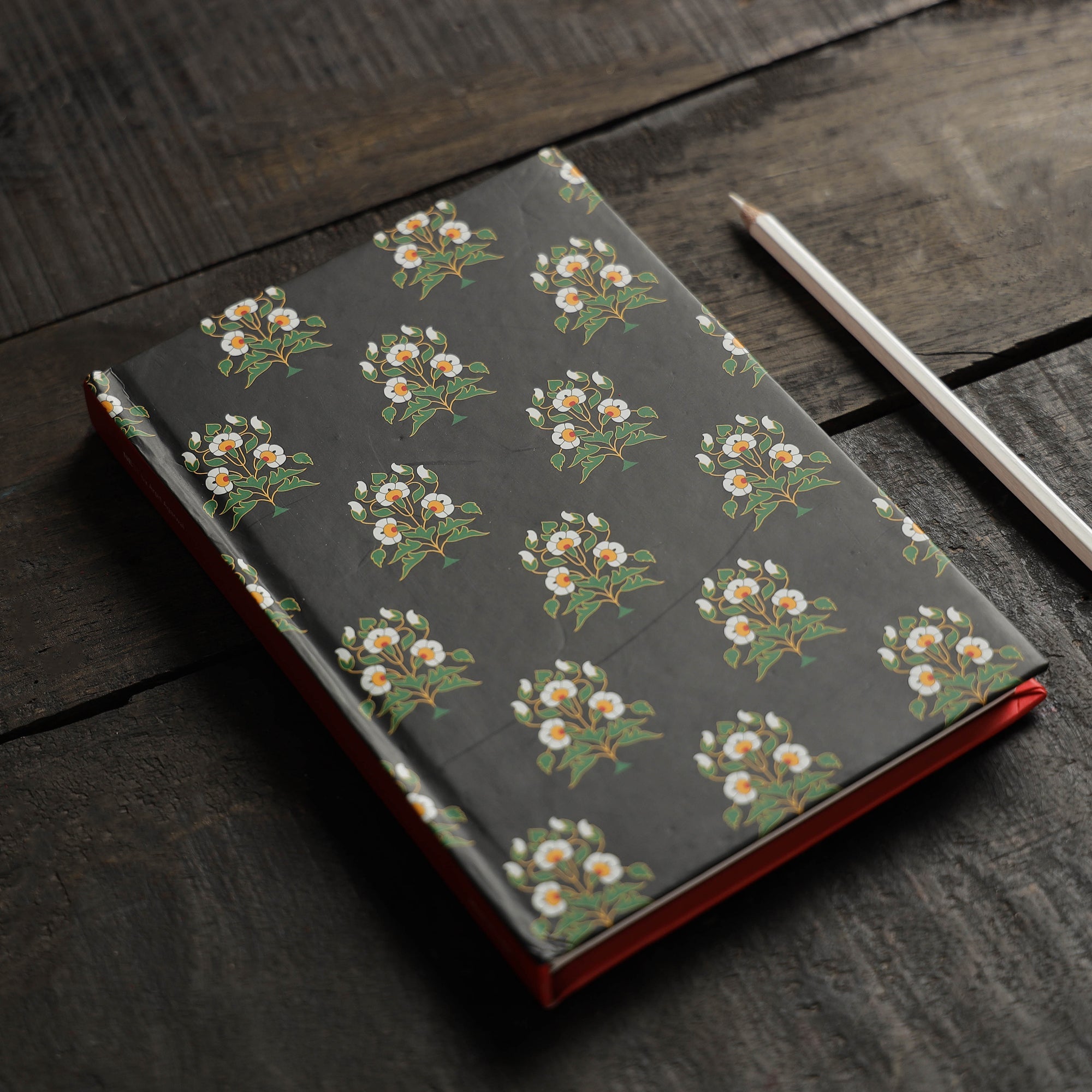 NEST BY ARPIT AGARWAL Black - Flower Motif Handmade Notebook - view 2