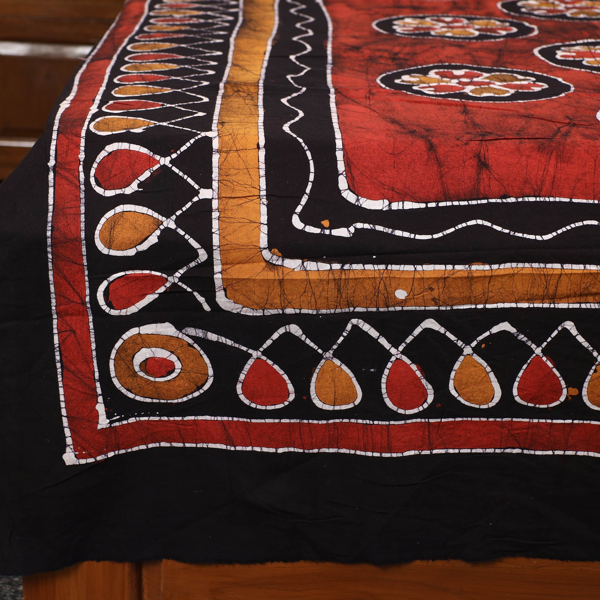 KACHCHH JI CHHAAP Black - Hand Batik Printed Cotton Single Bed Cover (96 x 59 in) 28 - view 2
