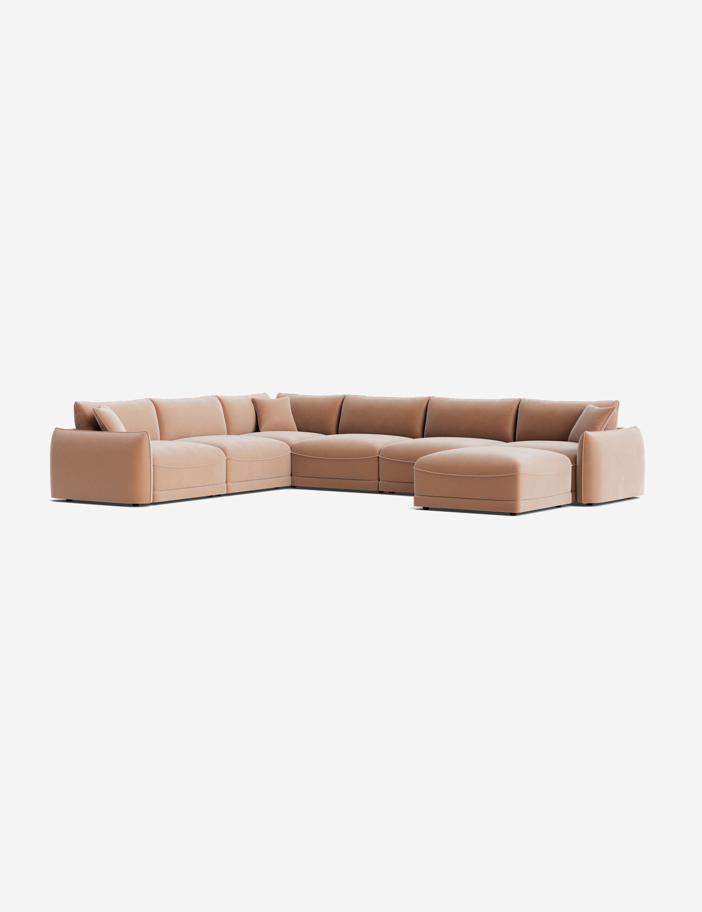 Lulu and Georgia Balmer Modular Corner Sectional Sofa With Ottoman - view 15