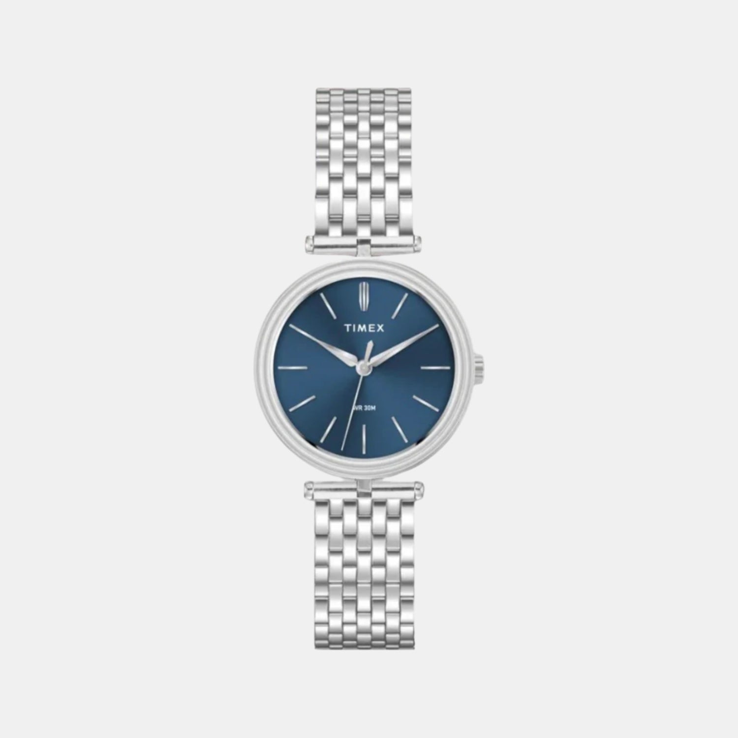 Timex Fashion Women Quartz Blue Dial Analog Stainless Steel Watch TWTL14000