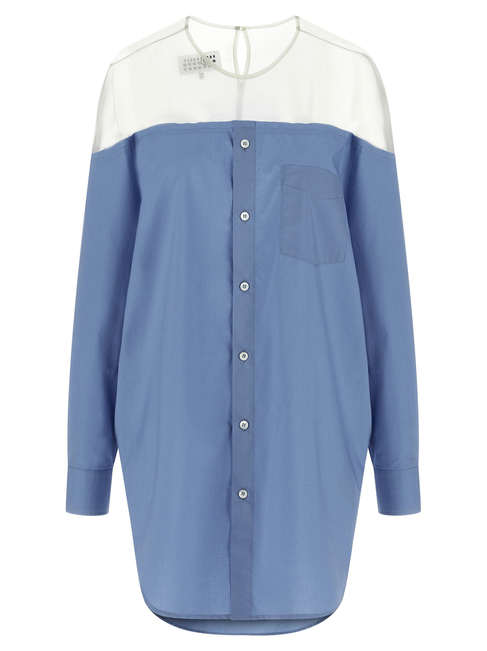 Mm6 Maison Margiela Tulle Insert Shirt – 100% cotton