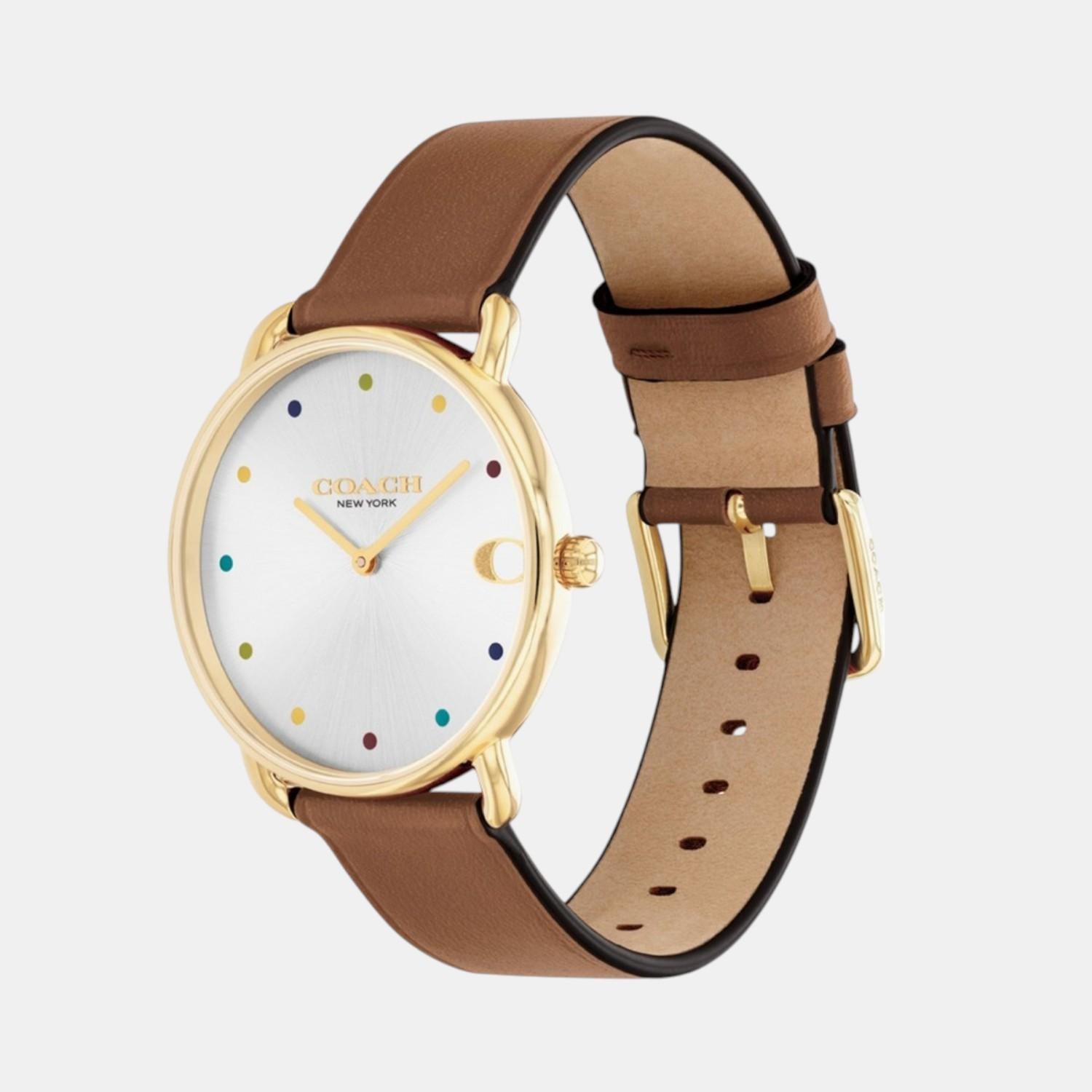 Coach Elliot Women Quartz Silver & White Dial Analog Leather Watch 14504206 - view 2