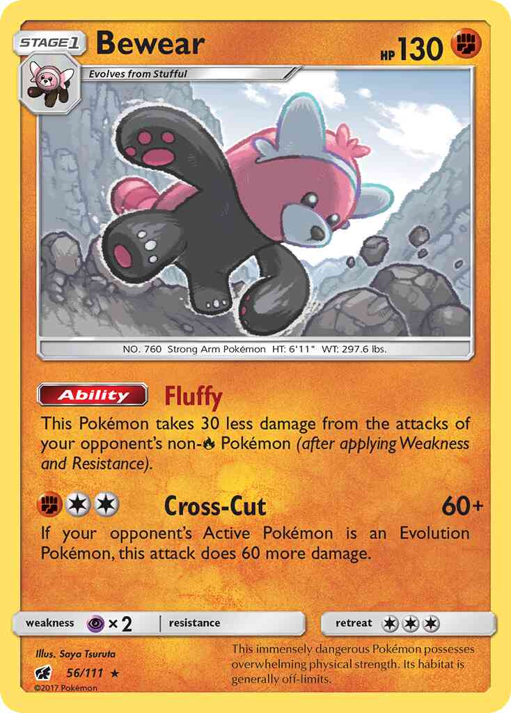Pokémon Bewear - 56/111 - Theme Deck Exclusive [sm4msp-56] [Non-Holo]