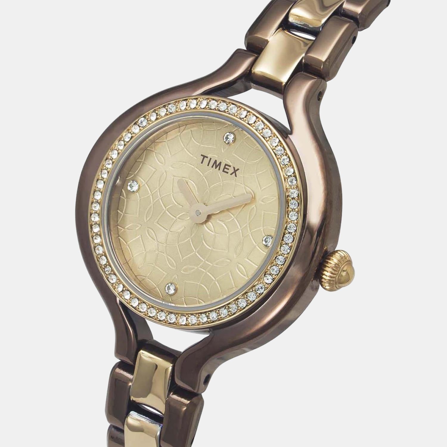 Timex Fria Women Quartz Rose Gold Dial Analog Stainless Steel Watch TWEL14011 - view 5