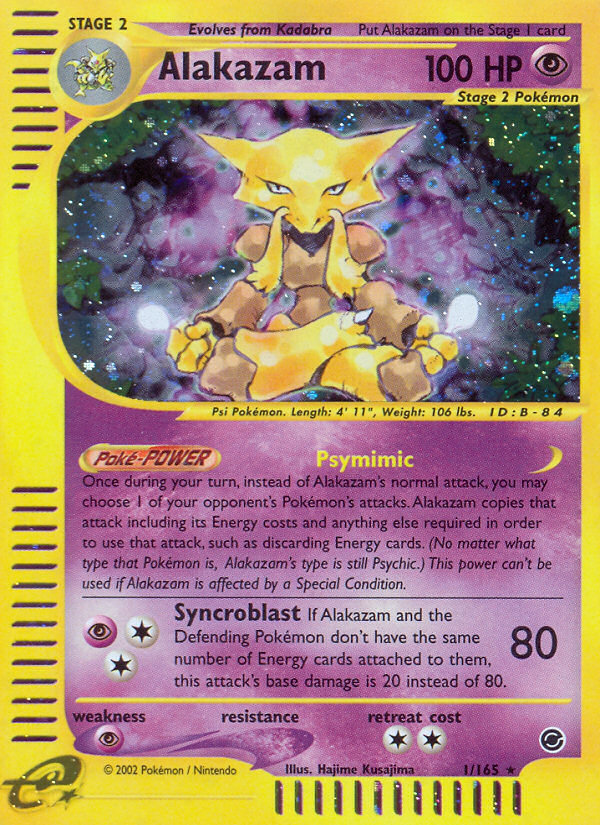 Rare ecard1-1 holo – Pokémon Alakazam - 1/165 - Rare [ecard1-1] [Holo] - Alakazam - 1/165 - Rare