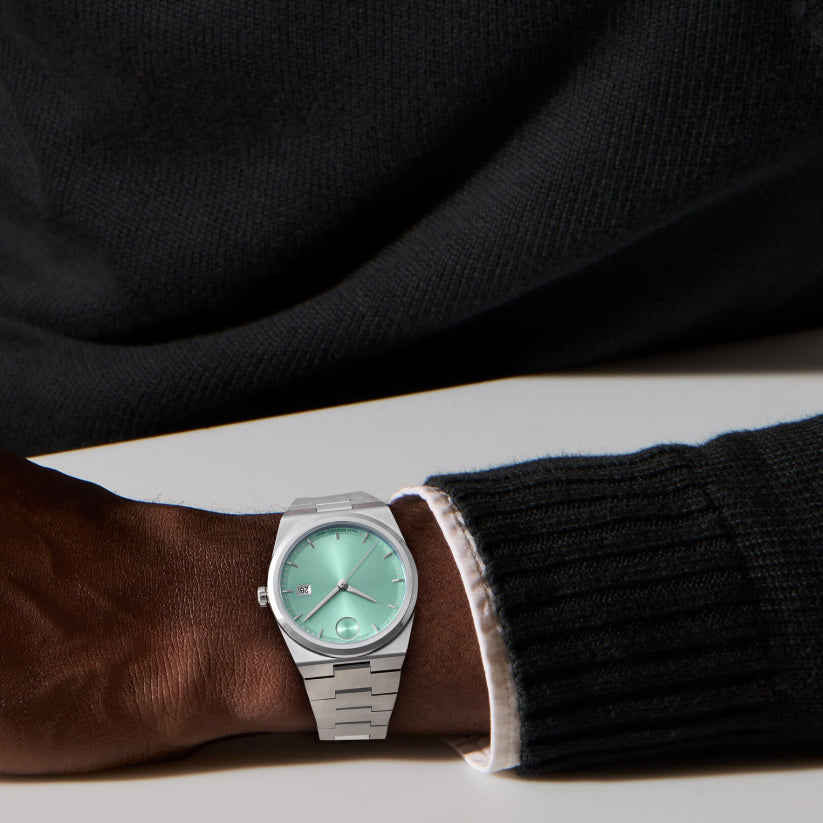 Movado Bold Men Quartz Blue Seafoam Dial Analog Stainless Steel Watch 3601243 - view 4