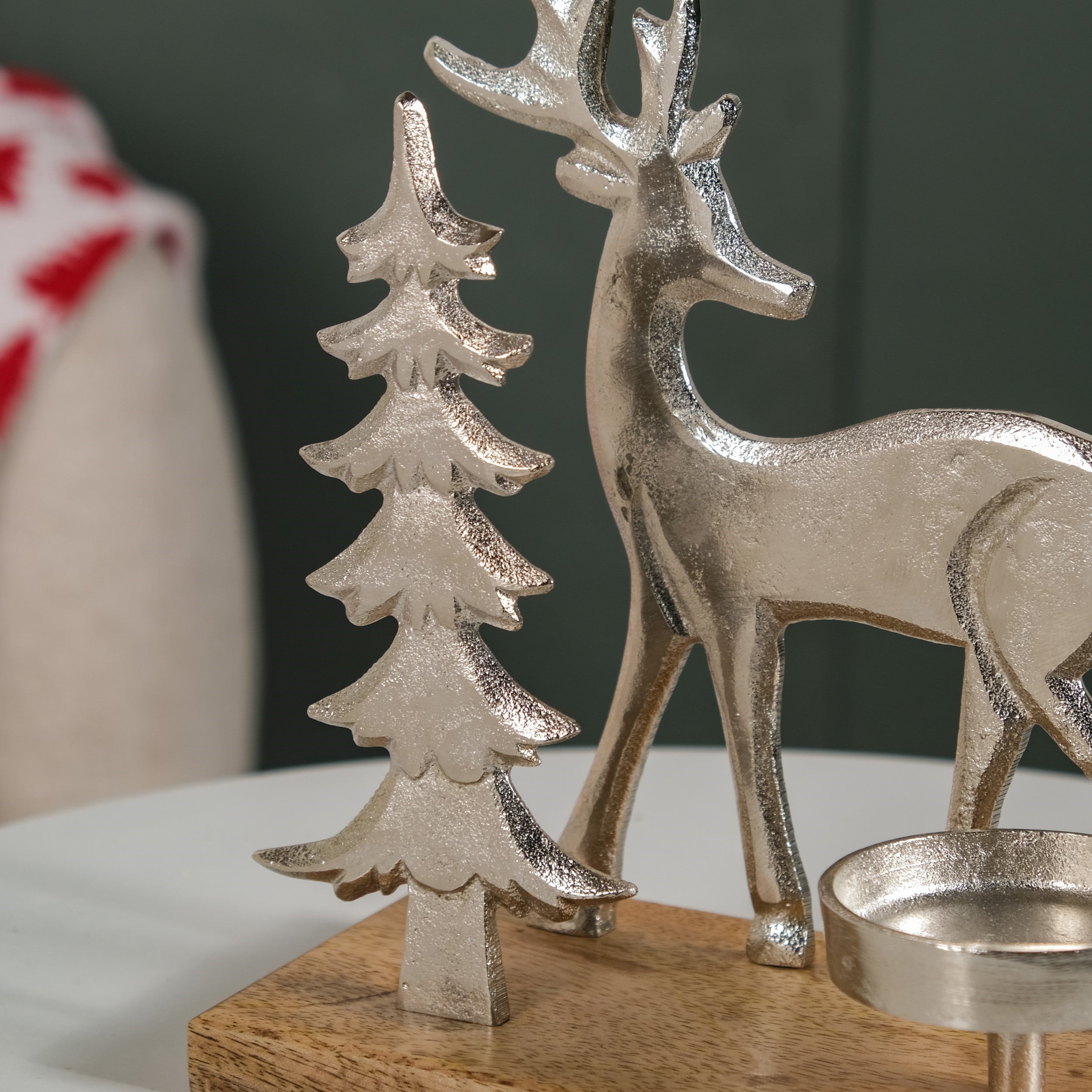 Nestasia Christmas Tree And Reindeer Candle Holder - view 7