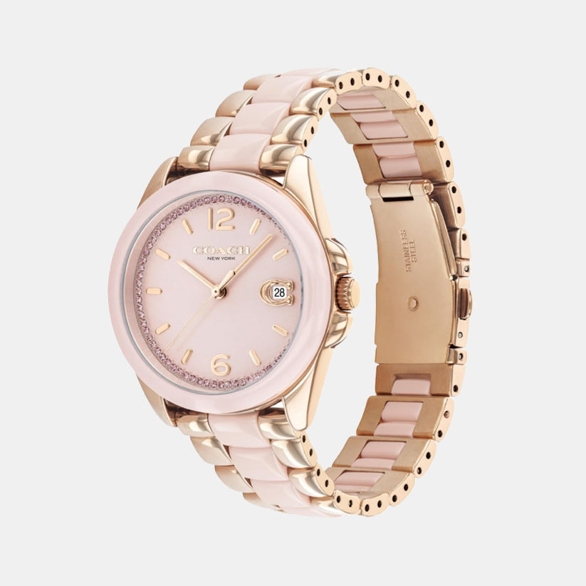 Coach Greyson Women Quartz Pink Dial Analog Stainless Steel Watch 14504188 - view 2
