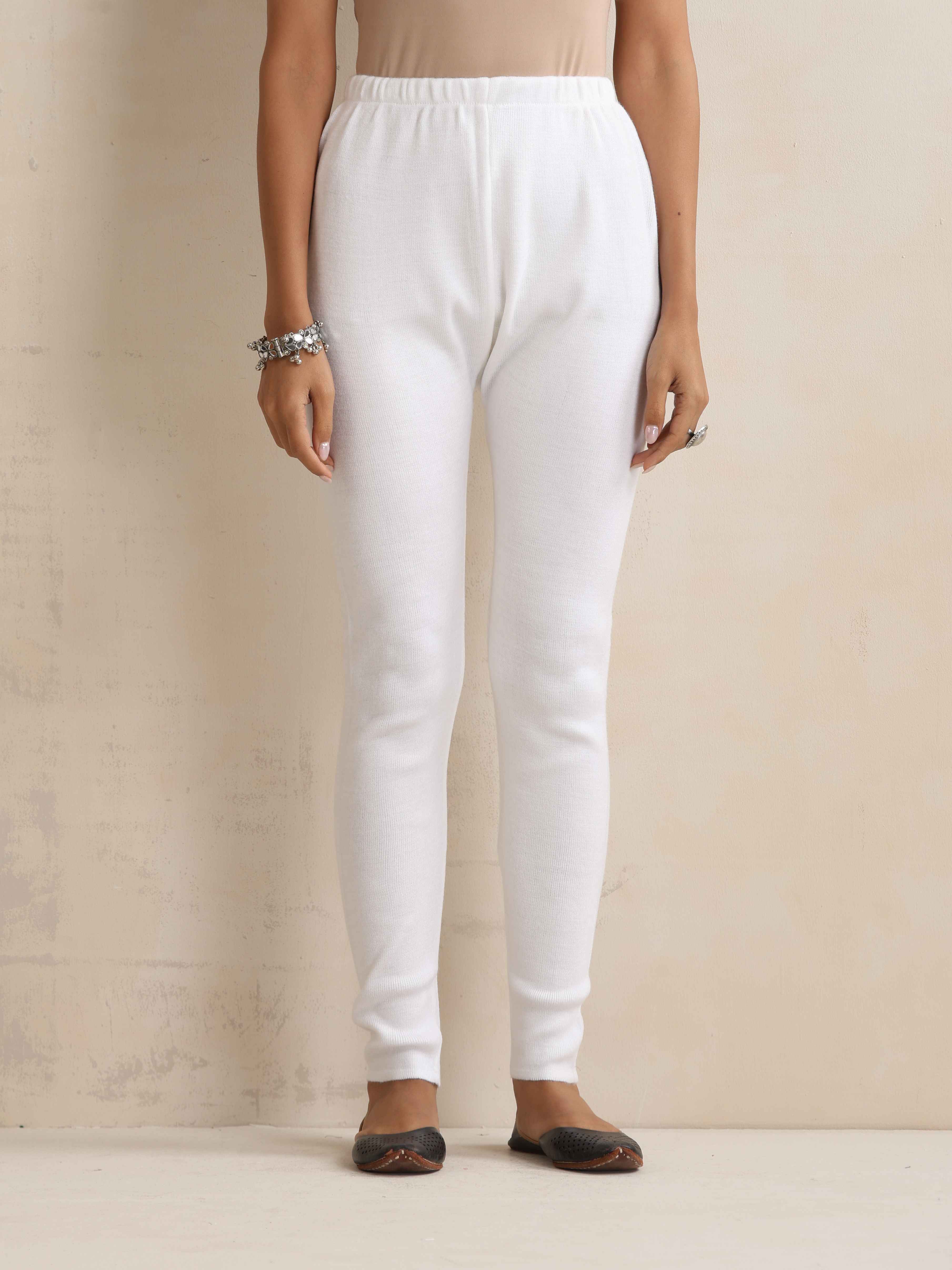 trueBrowns White Woollen Leggings - view 2