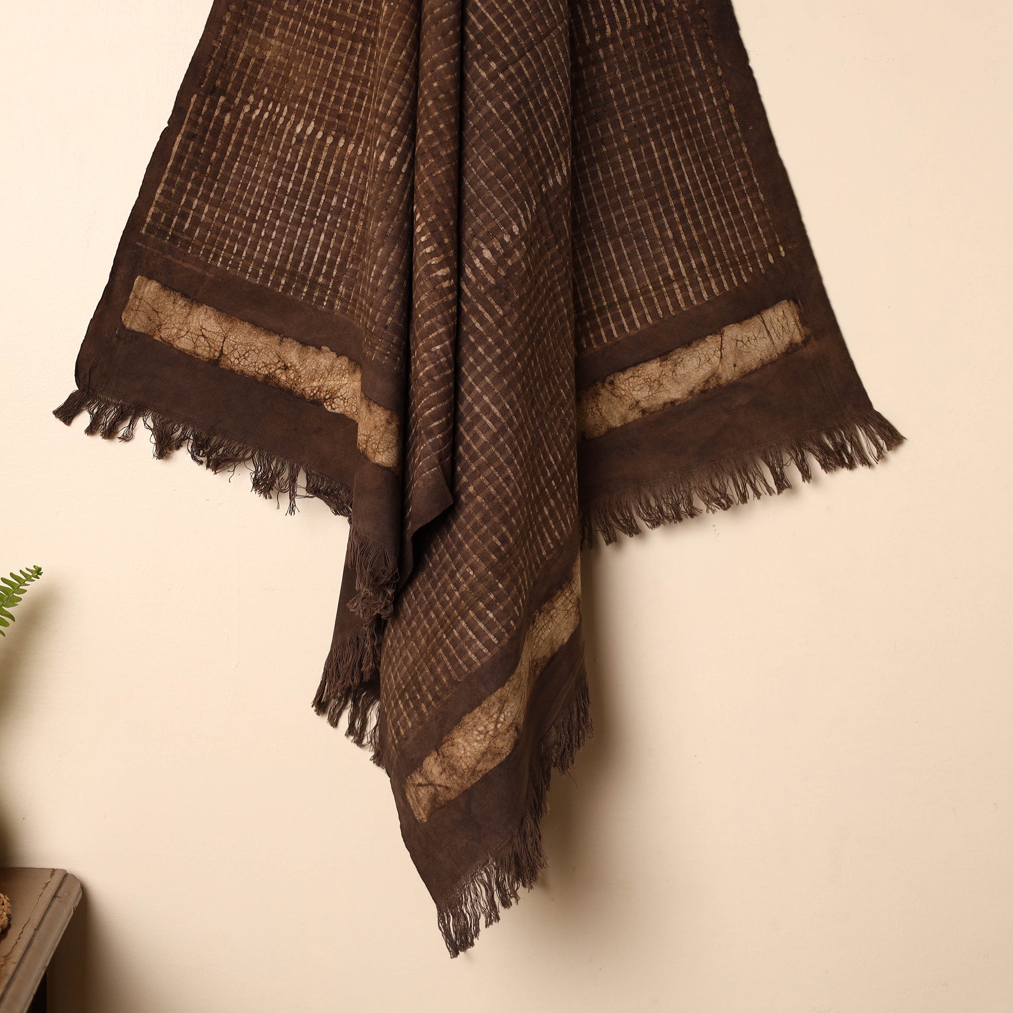 BINDAAS UNLIMITED Brown - Handloom Block Printed Cotton Bindaas Towel 35 - view 2