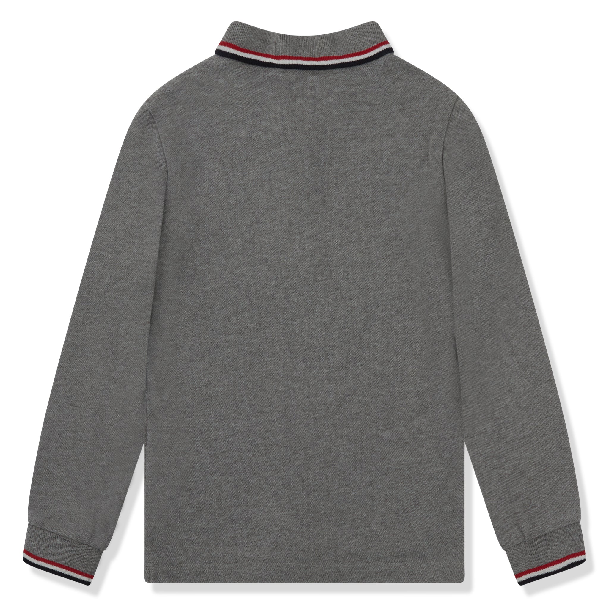Preloved - Moncler Enfant Pique Cotton L/S Grey Polo Shirt - view 2