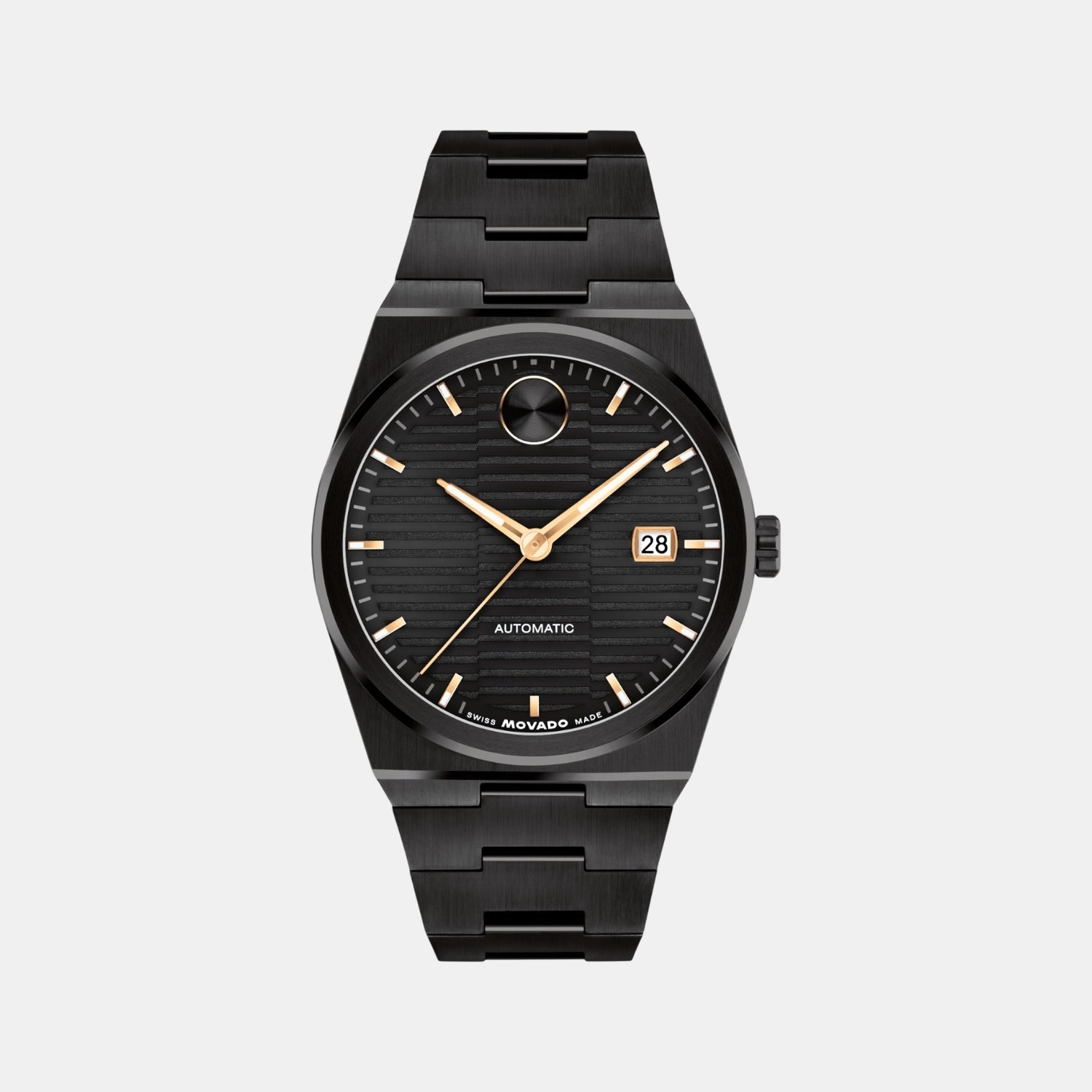 Movado Bold Men Automatic Black Dial Analog Stainless Steel Watch 3601274