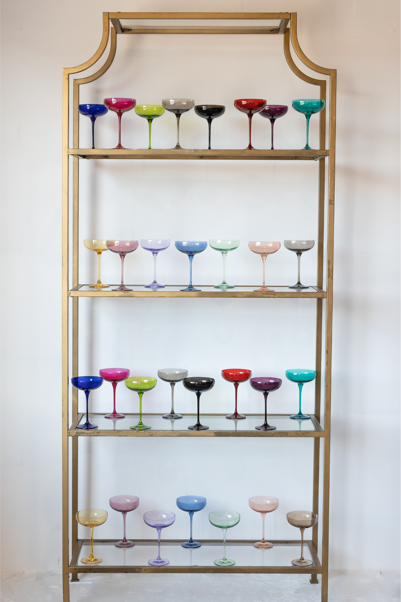 Estelle Colored Glass Estelle Colored Champagne Coupe - Set of 6 {Custom Set}