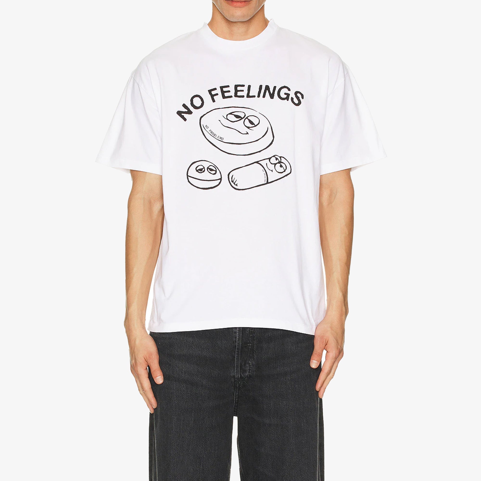 No Problemo | Hard Feelings Ss Tee { White - view 3