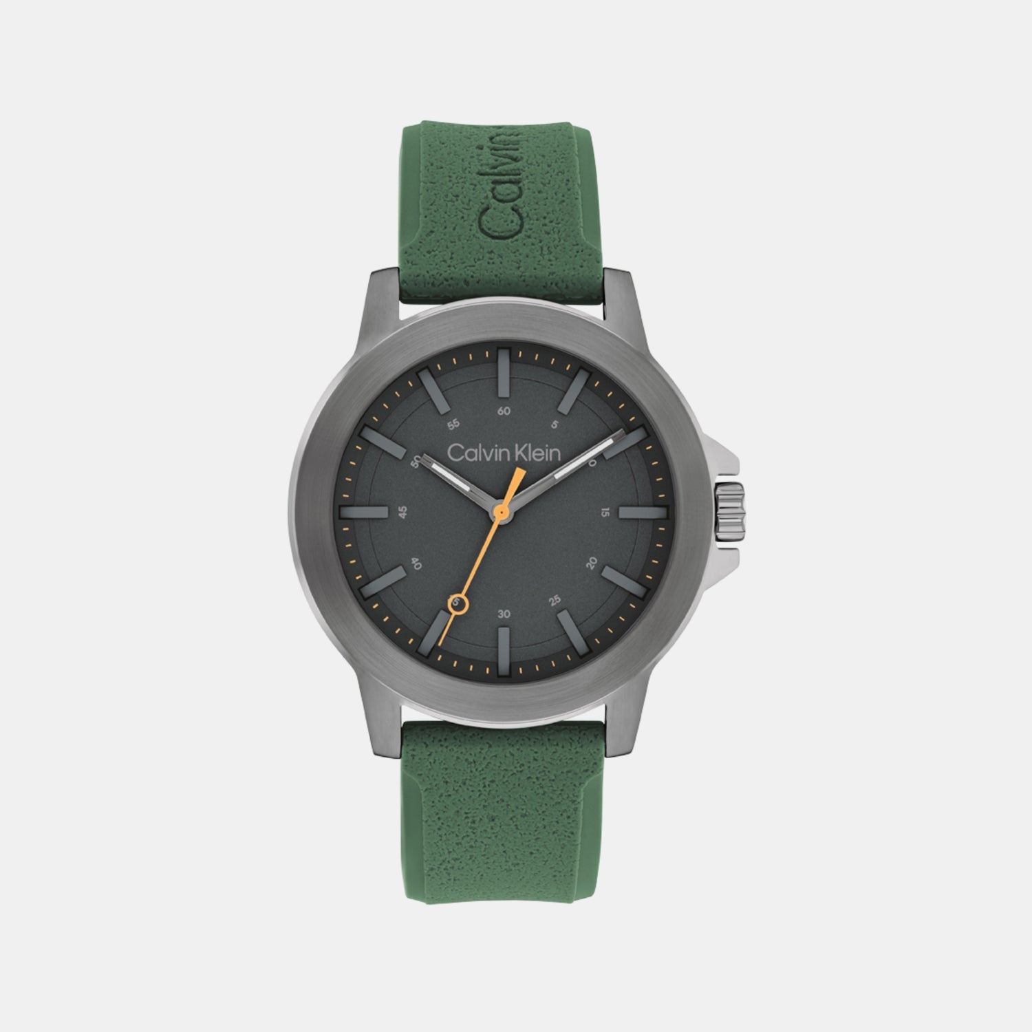 Calvin Klein Ck Reset Men Quartz Dark Grey Dial Analog Silicone Watch 25200472
