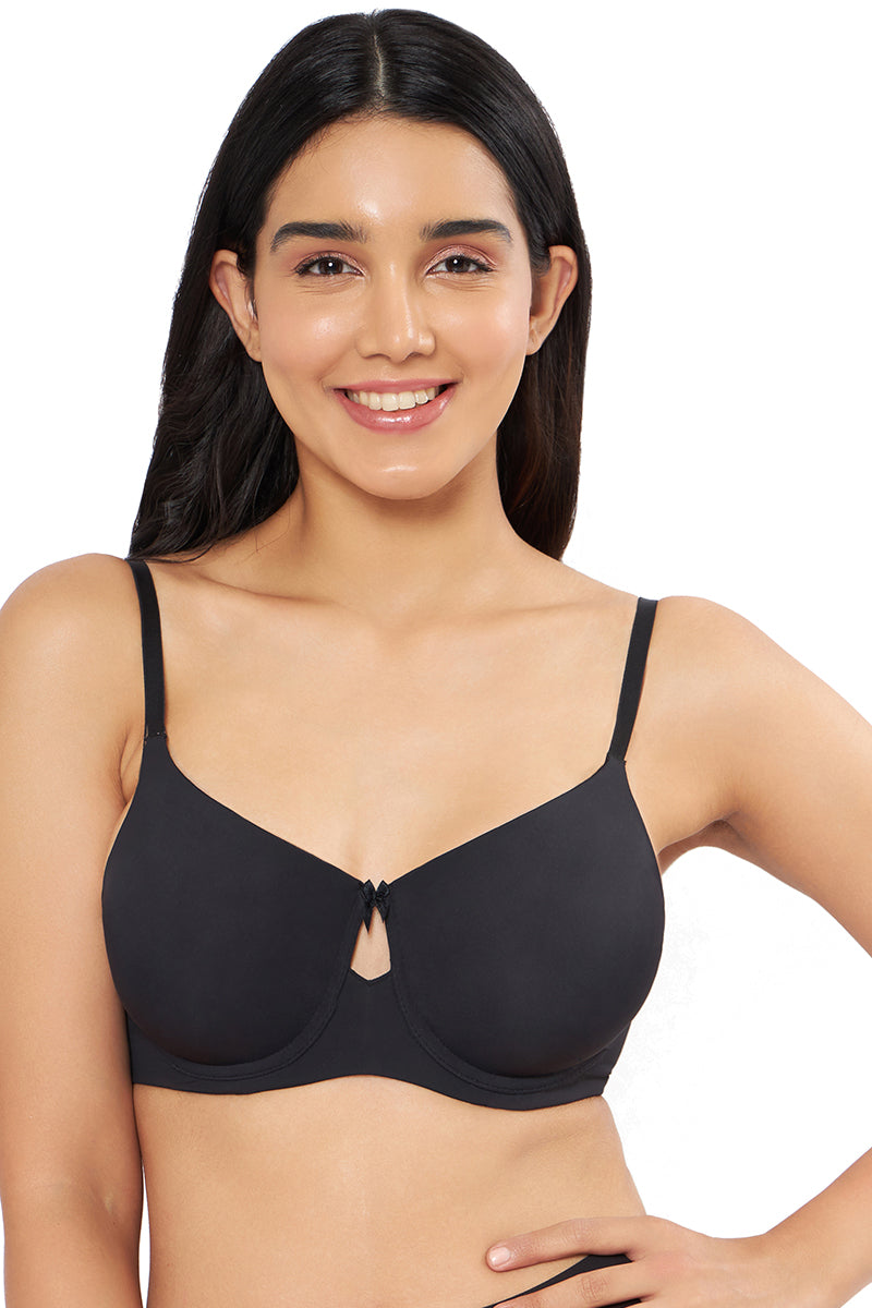 Amante Elegant Dream Padded Wired T-shirt Bra - Black