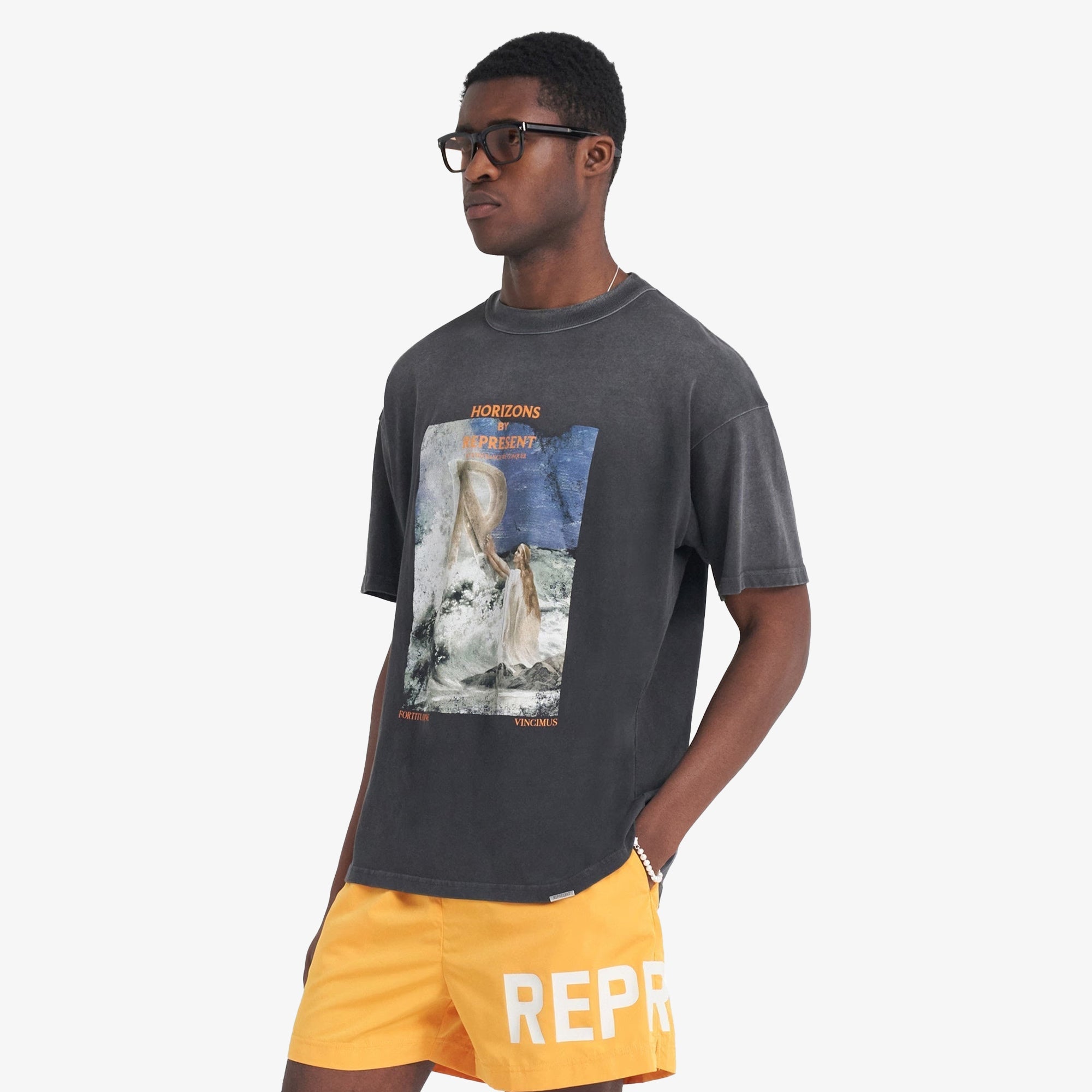 Represent | Higher Truth T-shirt { Aged Black - view 3