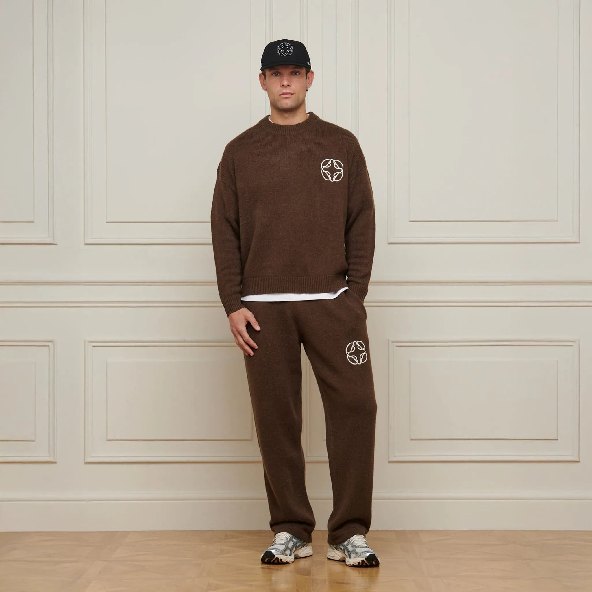 Belier Mohair Knit Brown Sweatpants - view 3