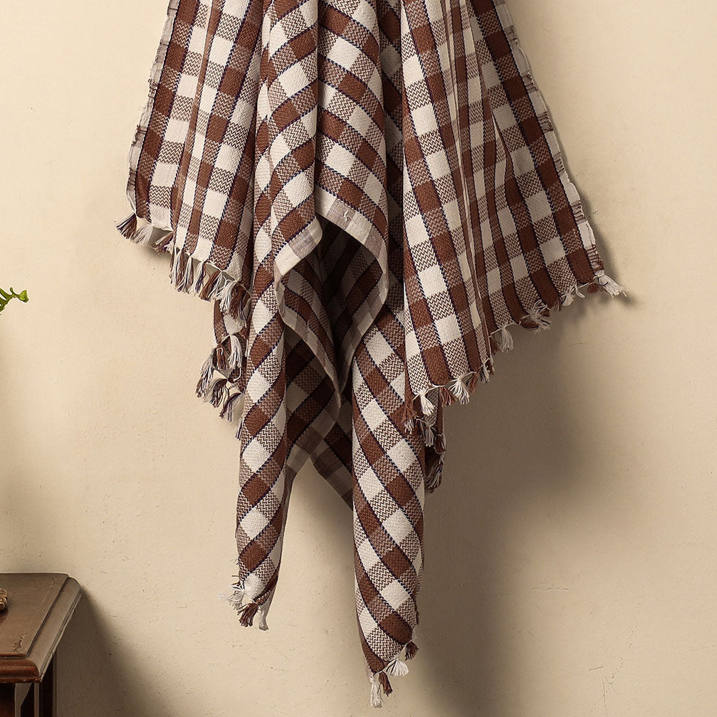 ITOKRI CRAFTS INITIATIVE Brown - Nidubrolu Handloom Cotton Bath Towel - view 2
