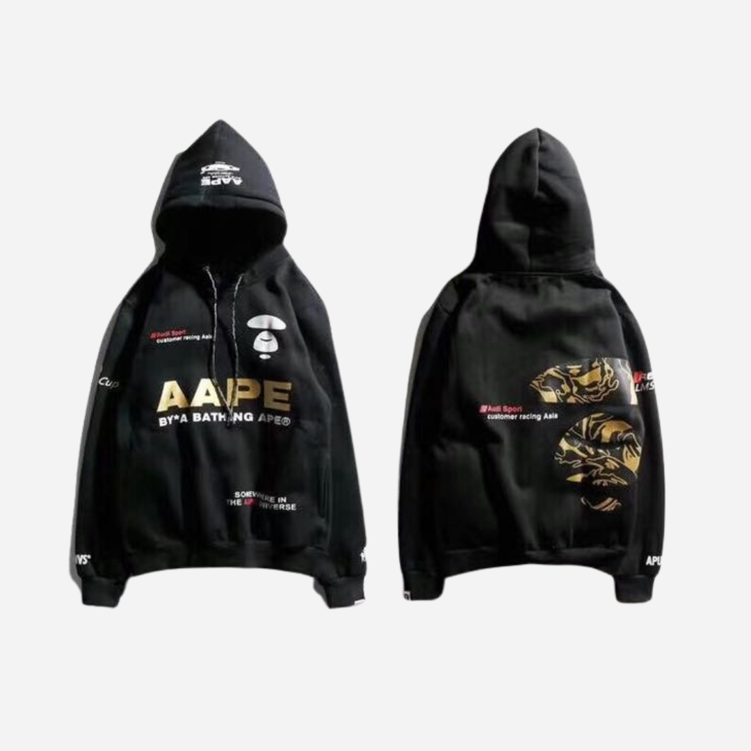 AAPE BY BATHING APE Aape Audi R8 Black Hoodie
