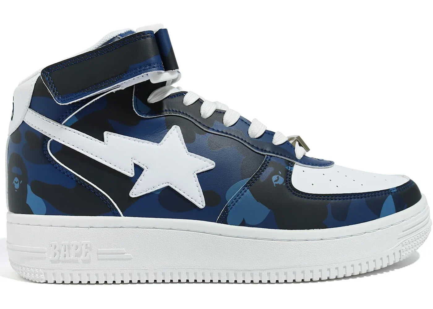 A Bathing Ape Bape Sta Mid Camo Navy - view 2