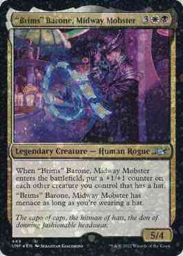 Brims barone midway – Magic "Brims" Barone, Midway Mobster [449] [Unfinity] [Galaxy Foil]