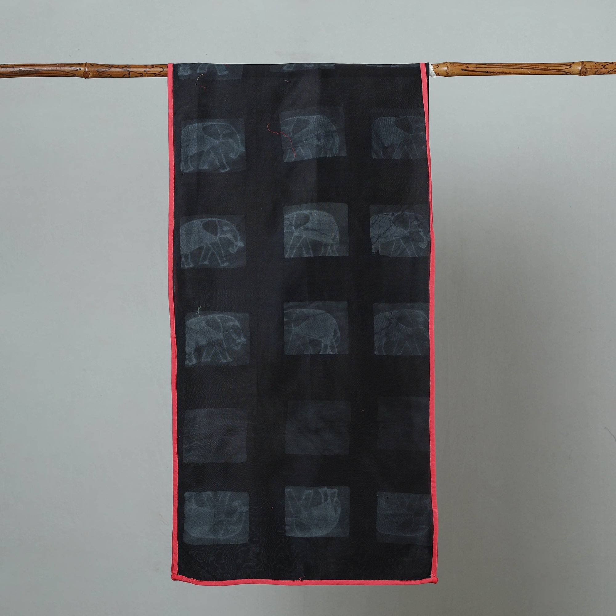 STOLES & SCARVES Black - Chanderi Silk Nui Shibori Tie & Dye Stole 11 - view 2