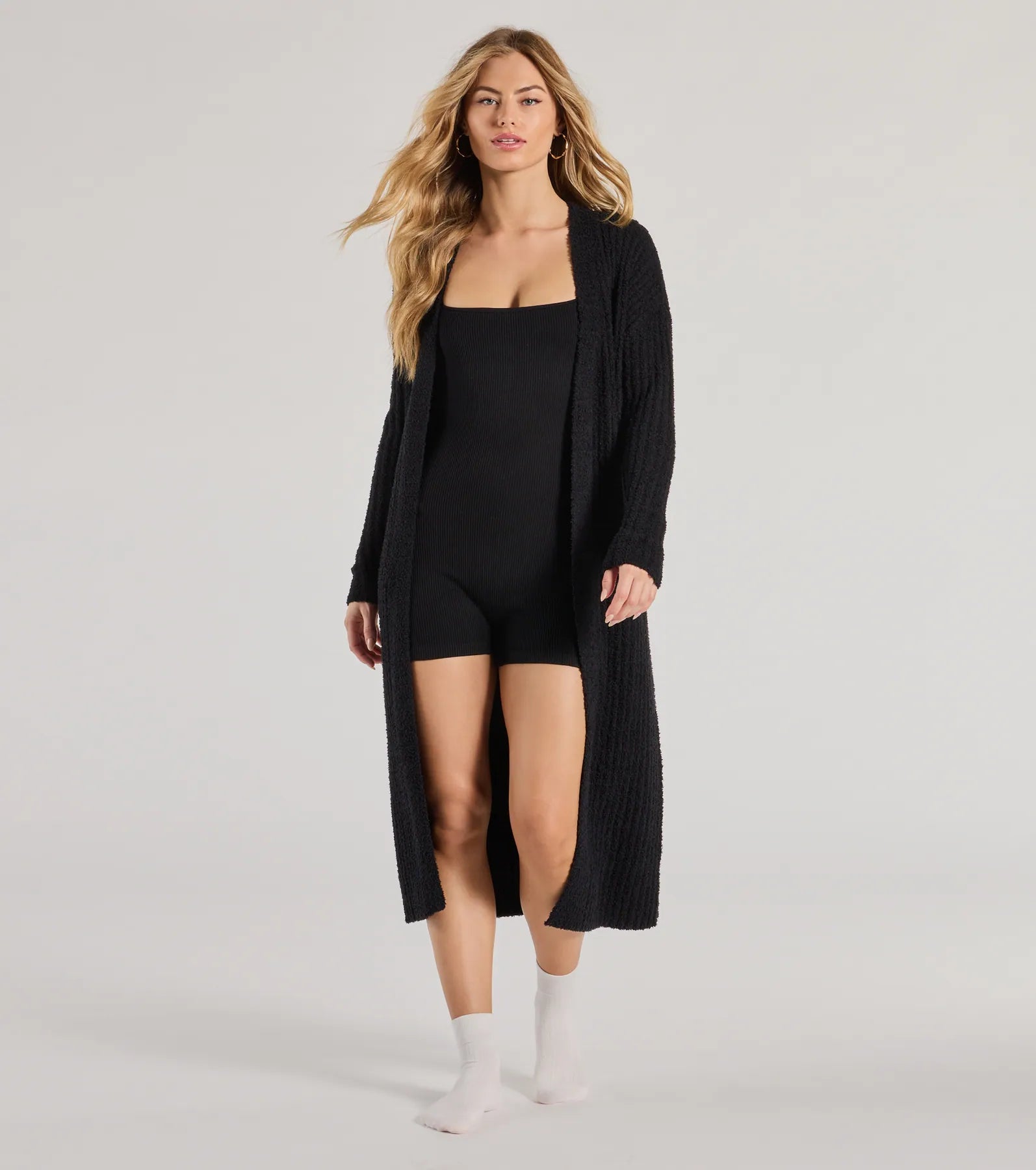 Windsor Cozy Layers Chenille Knit Long Sleeve Duster - view 5