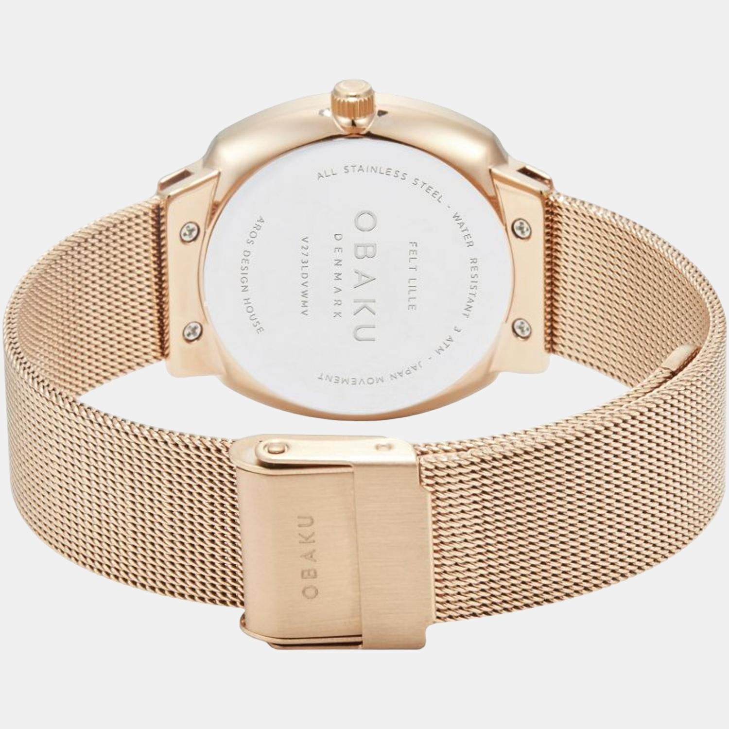 Obaku Felt Lille Women Quartz White Dial Analog Stainless Steel Watch V273LDVWMV - view 2