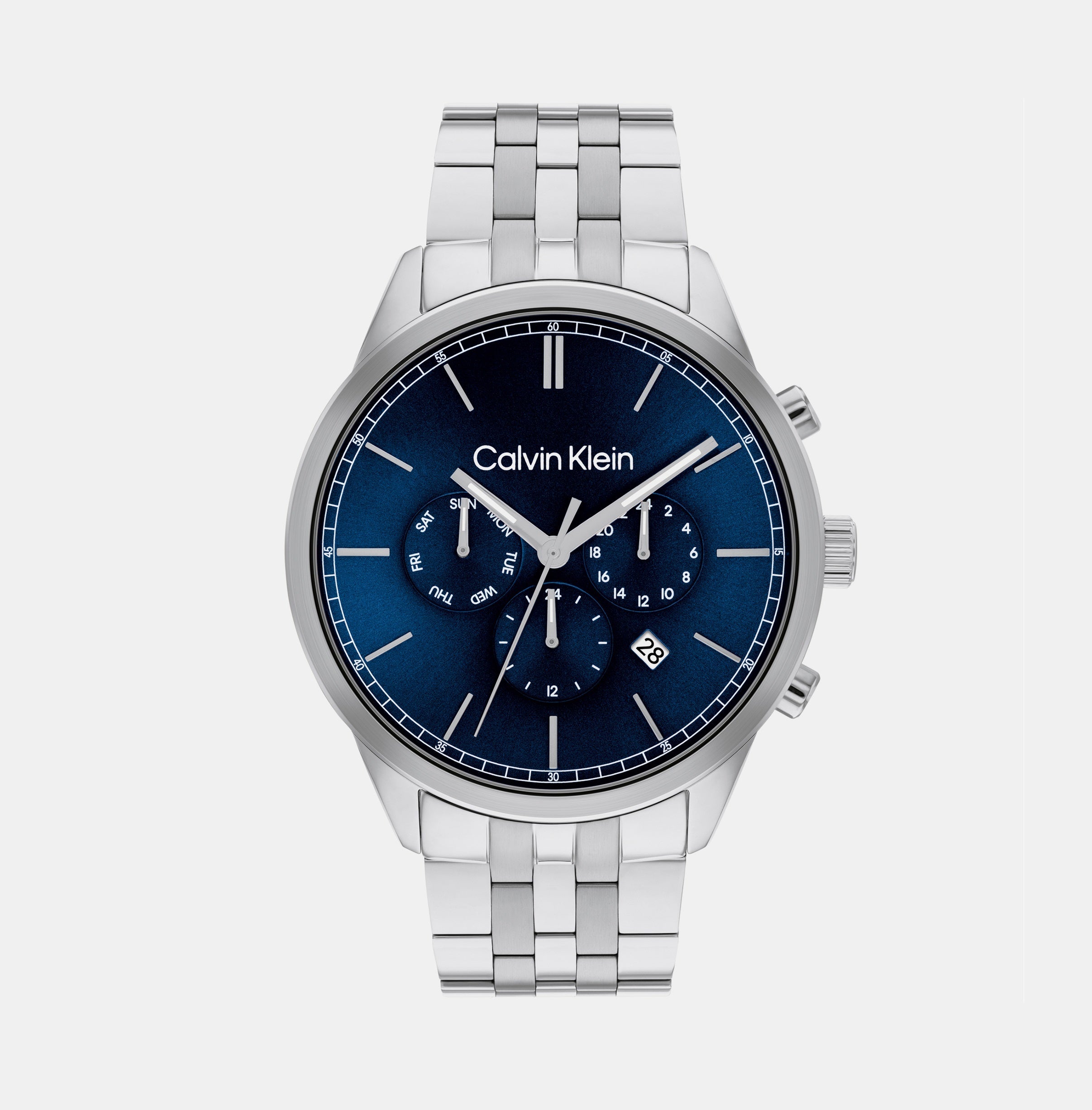 Calvin Klein Ck Infinite Men Quartz Blue Dial Chronograph Stainless Steel Watch 25200377