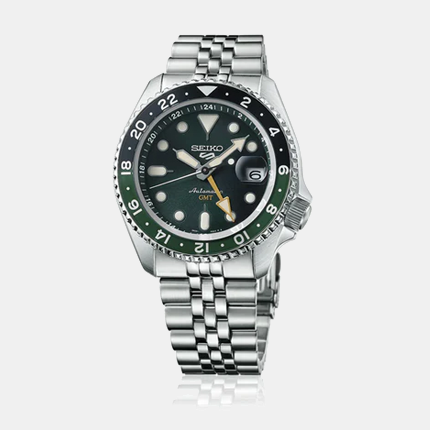 Seiko 5 Sports Men Automatic Green Dial Analog Stainless Steel Watch SSK035K1 - view 2