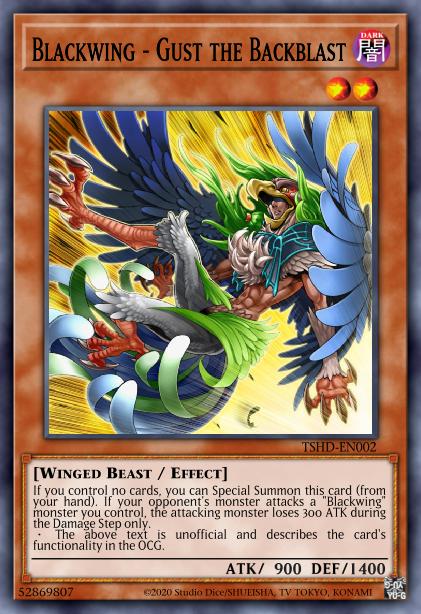 Yu-Gi-Oh! Blackwing - Gust the Backblast - TSHD-EN002 - Rare - 1st Edition