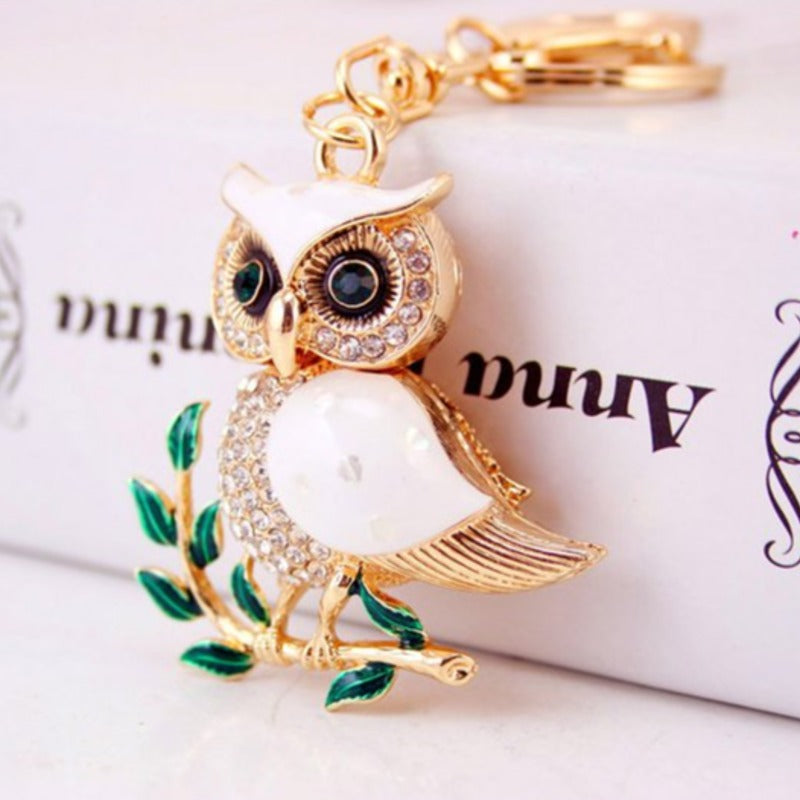 Peeperly Rhinestone Owl Crystal Keychain - view 3