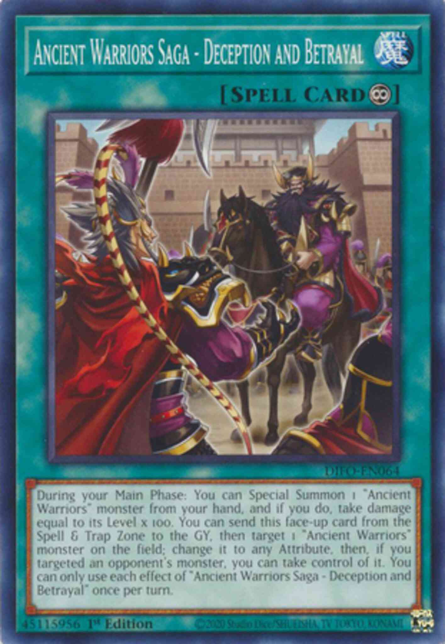 Yu-Gi-Oh! Ancient Warriors Saga - Deception and Betrayal - DIFO-EN064 - Common - 1st Edition