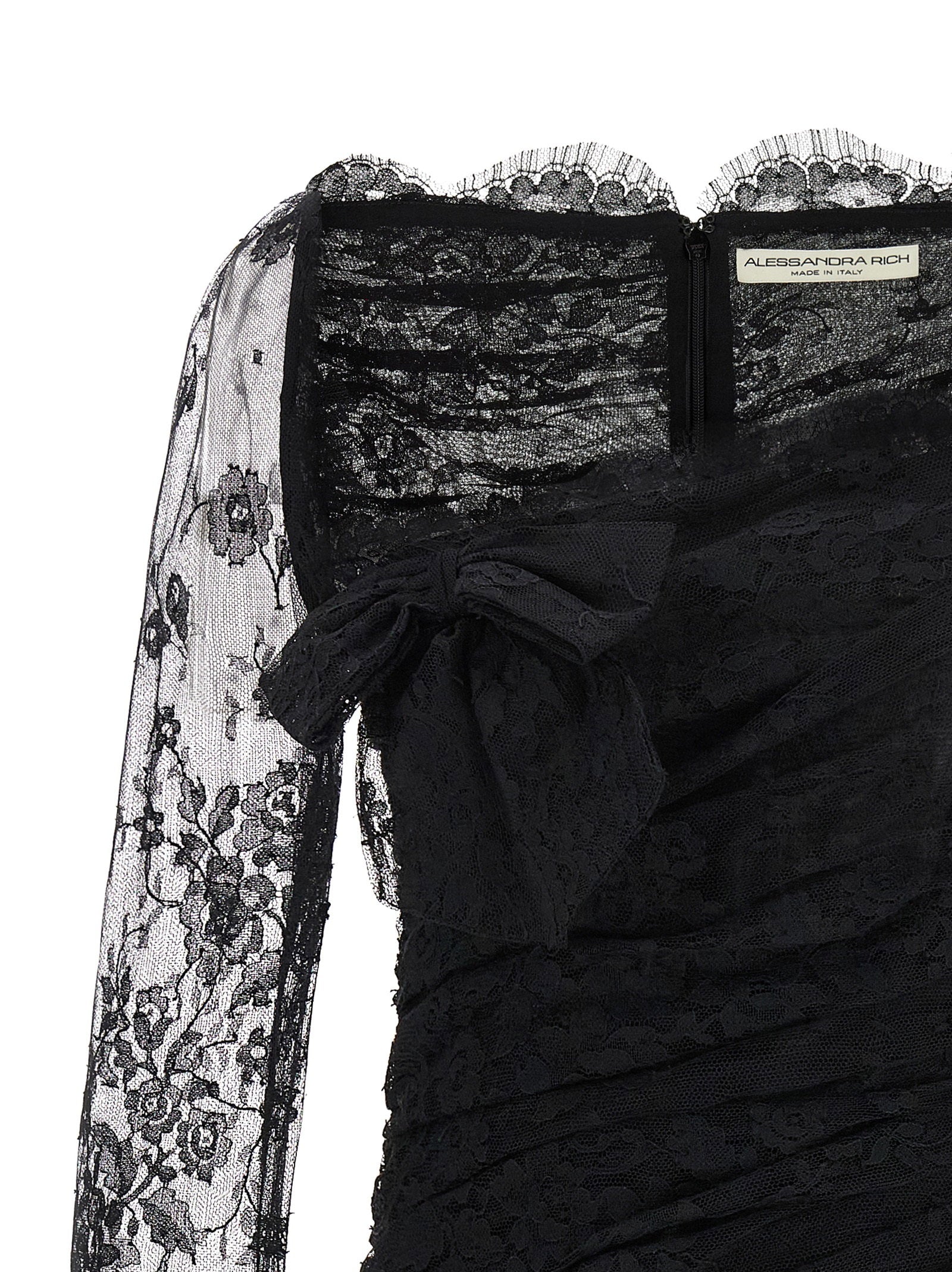 Alessandra Rich Draped Dress. – 55% gots 45% pa - view 3