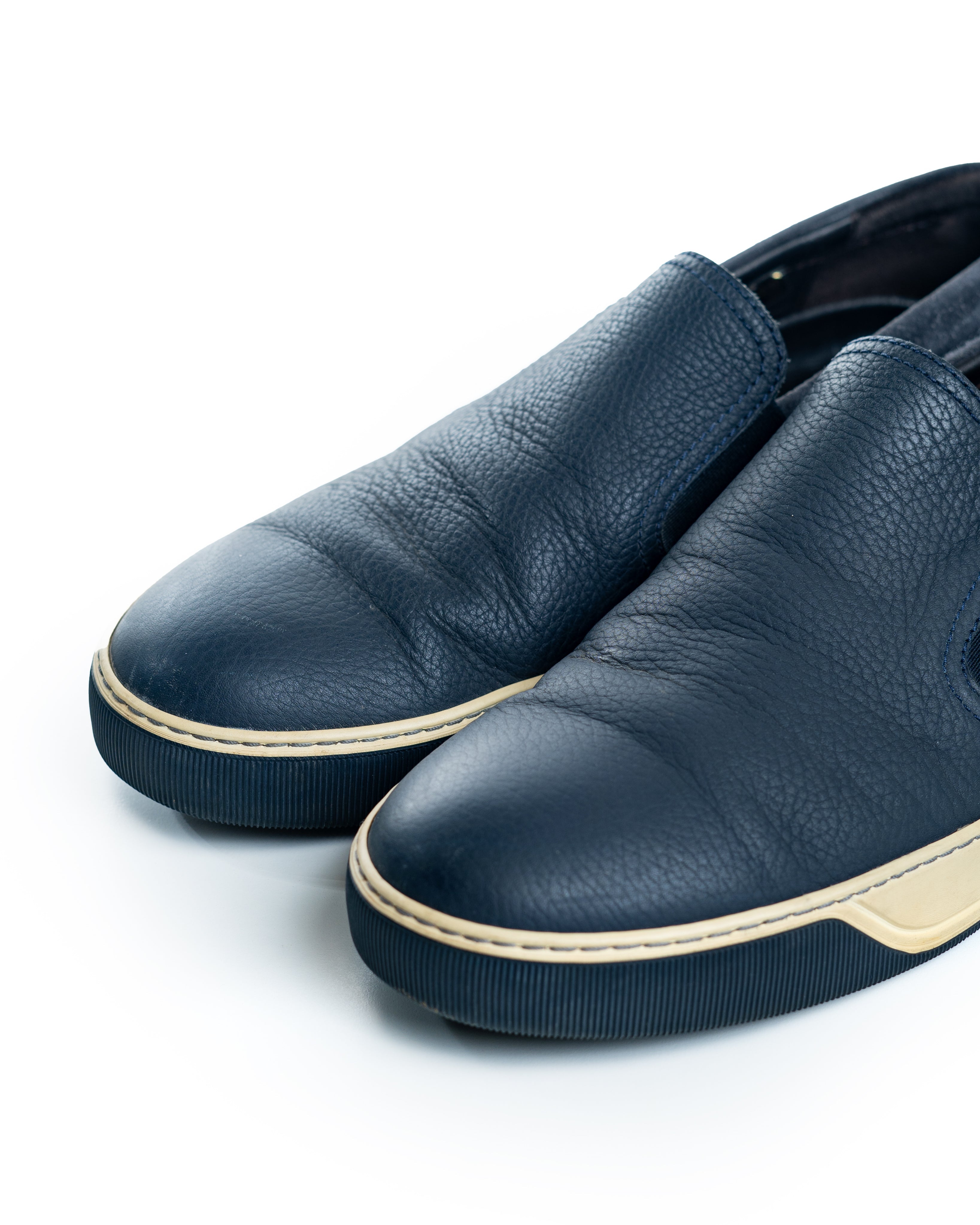 Lanvin Leather And Suede Slip-Ons - view 2