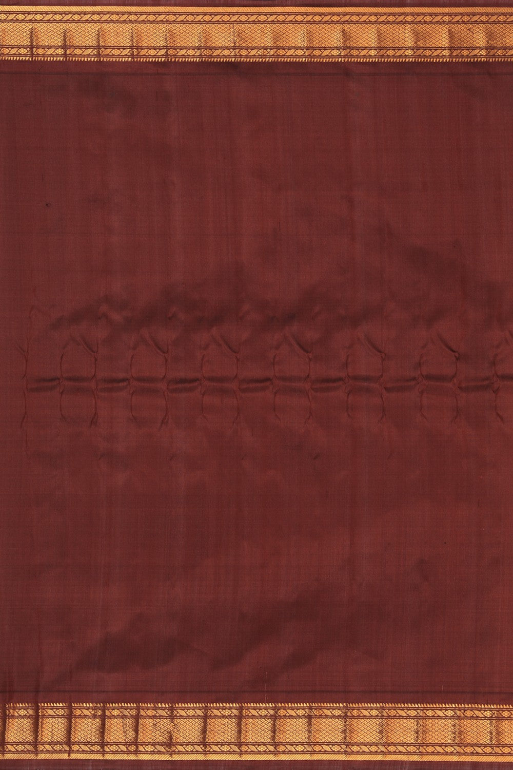 Kalanjali Gadwal Silk Orange Saree – Women's - view 4