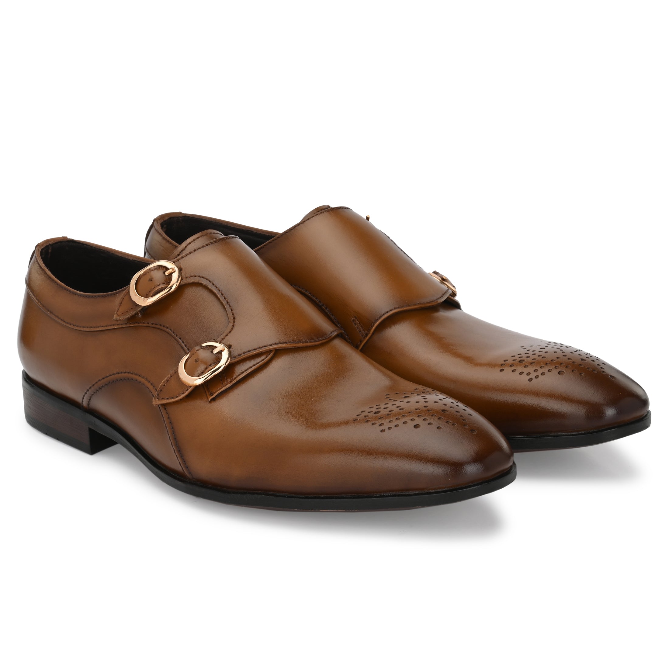 egoss-shoes Formal Leather Buckled Shoes For Men