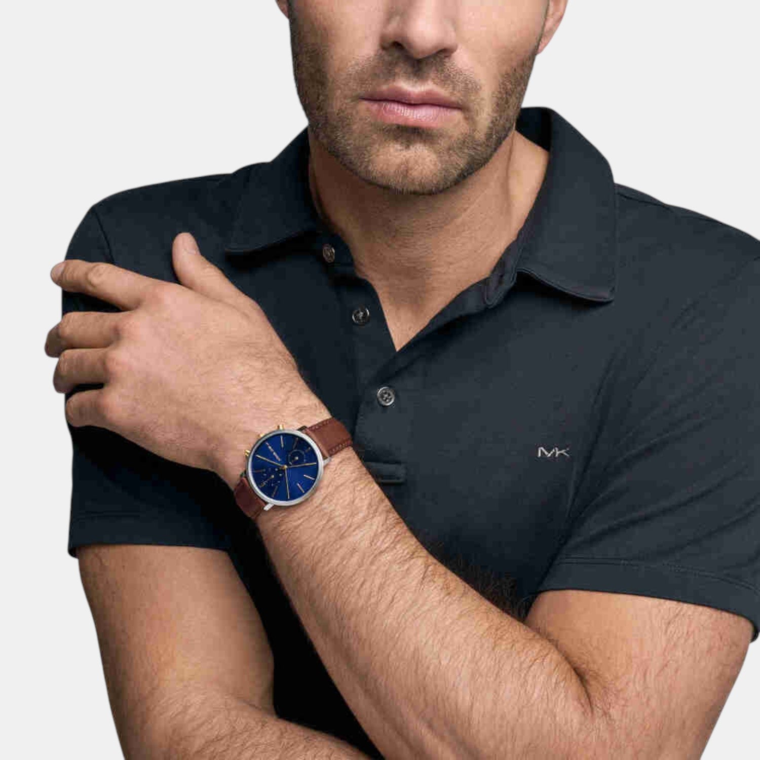 Michael Kors Blake Men Quartz Blue Dial Chronograph Leather Watch MK9209 - view 6