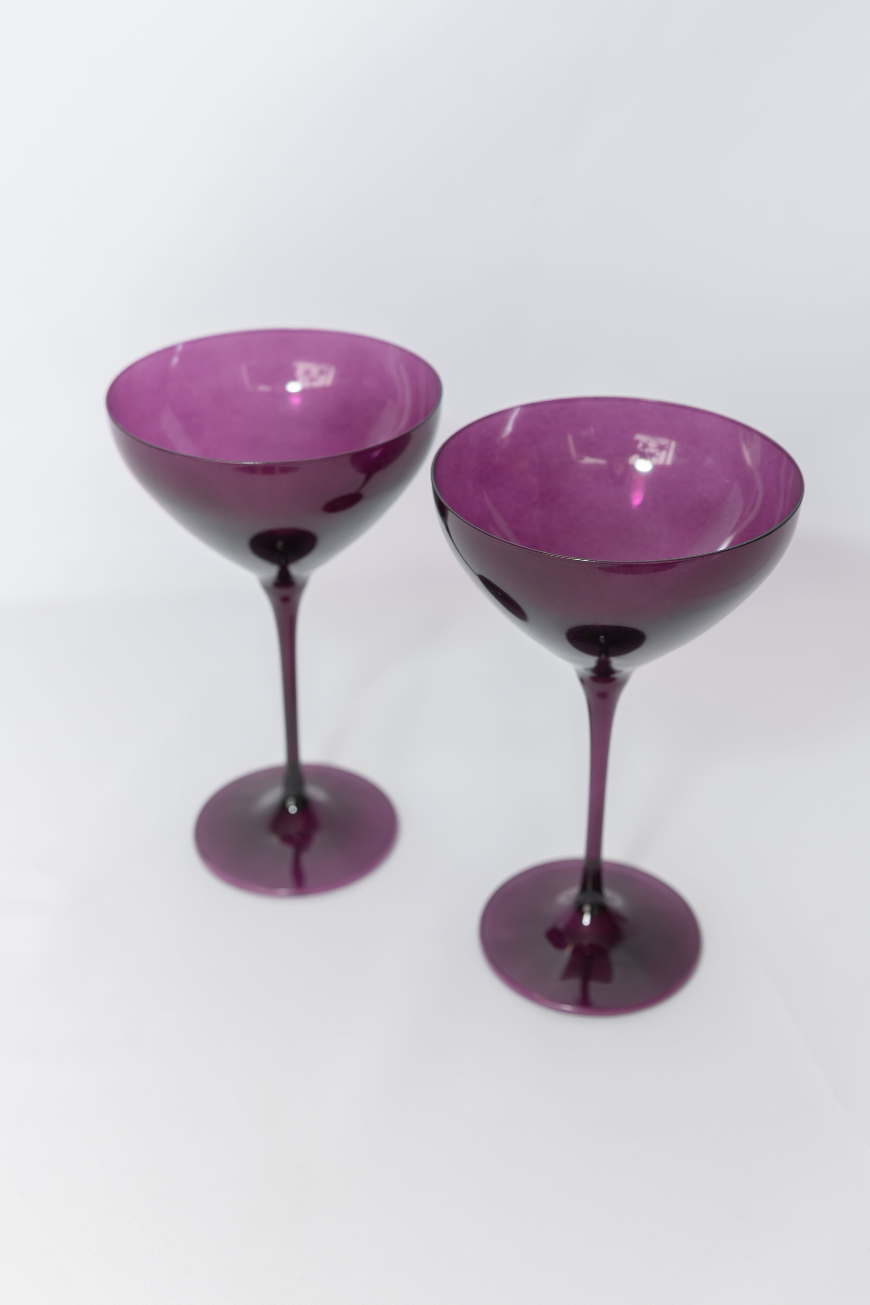 Estelle Colored Glass Estelle Colored Martini Glass - Set of 2 {Amethyst} - view 2