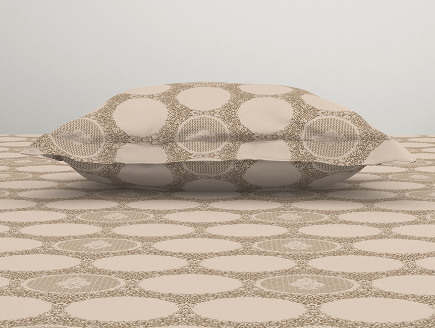 Spaces India Ornate Beige Polycotton Bedsheets Single Harmony - By Welspun - view 4