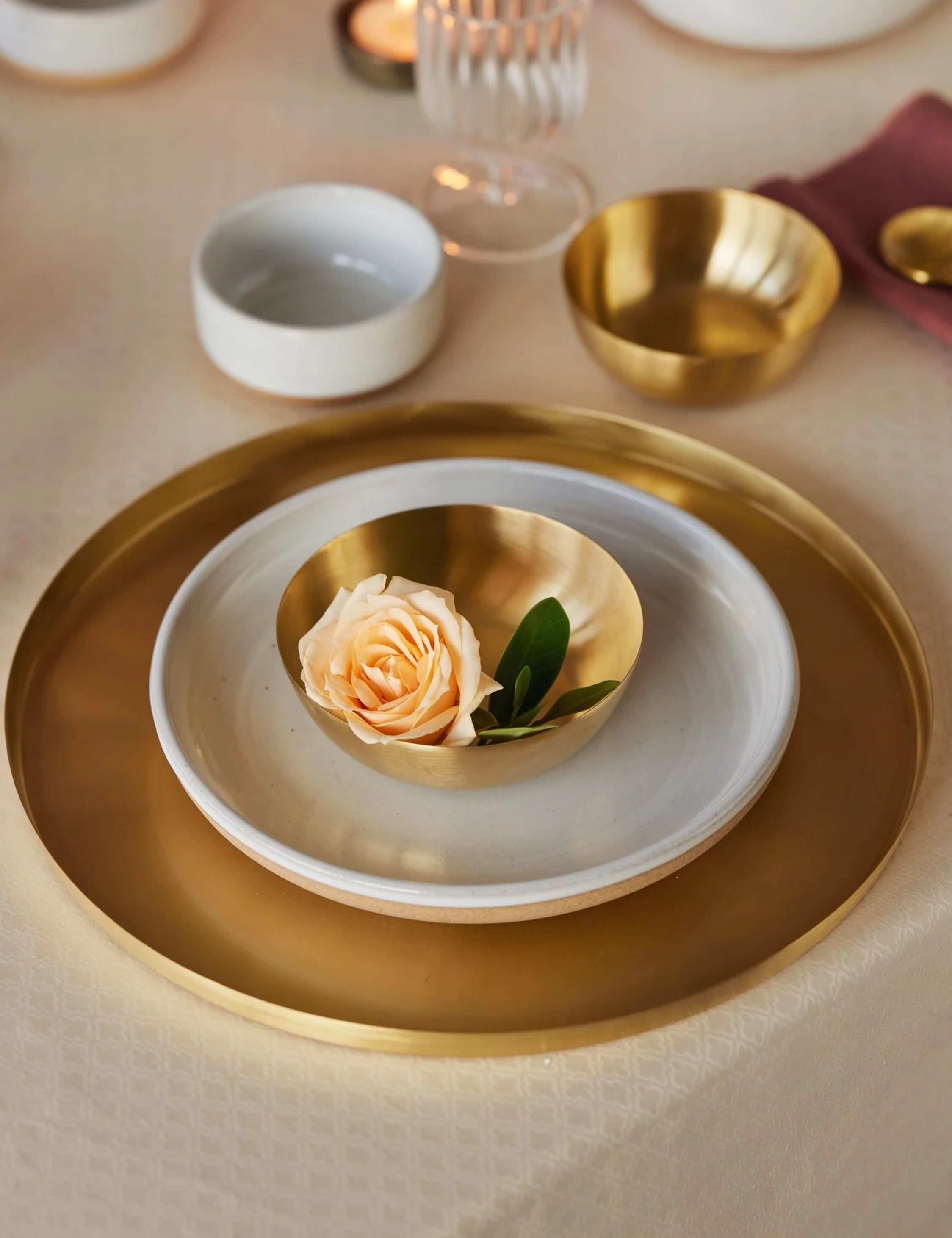 Lulu and Georgia Heirloom Brass Dip Bowl (Set of 2) by Fleck - view 2