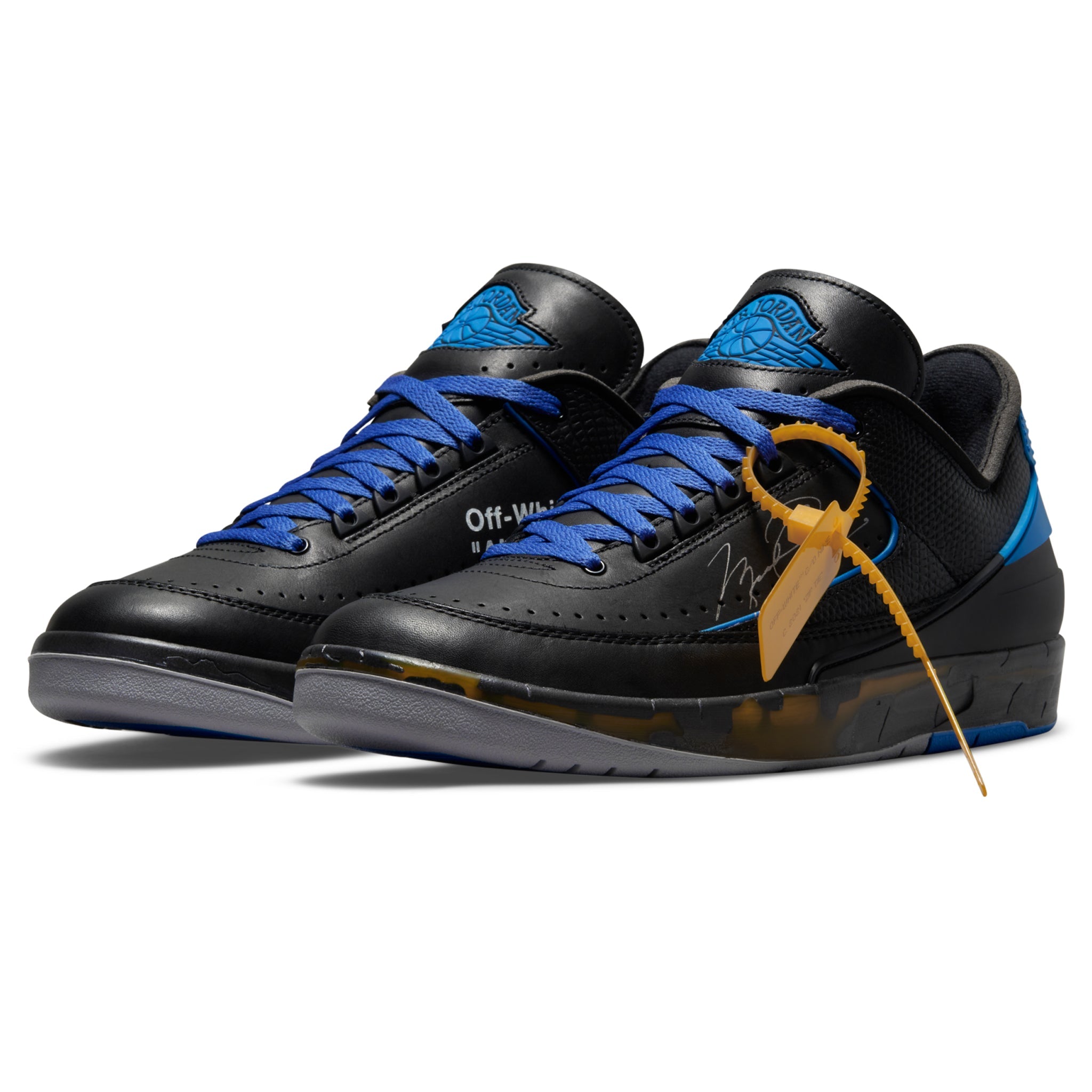 Air Jordan 2 X Off-White Retro Low Black Blue - view 2