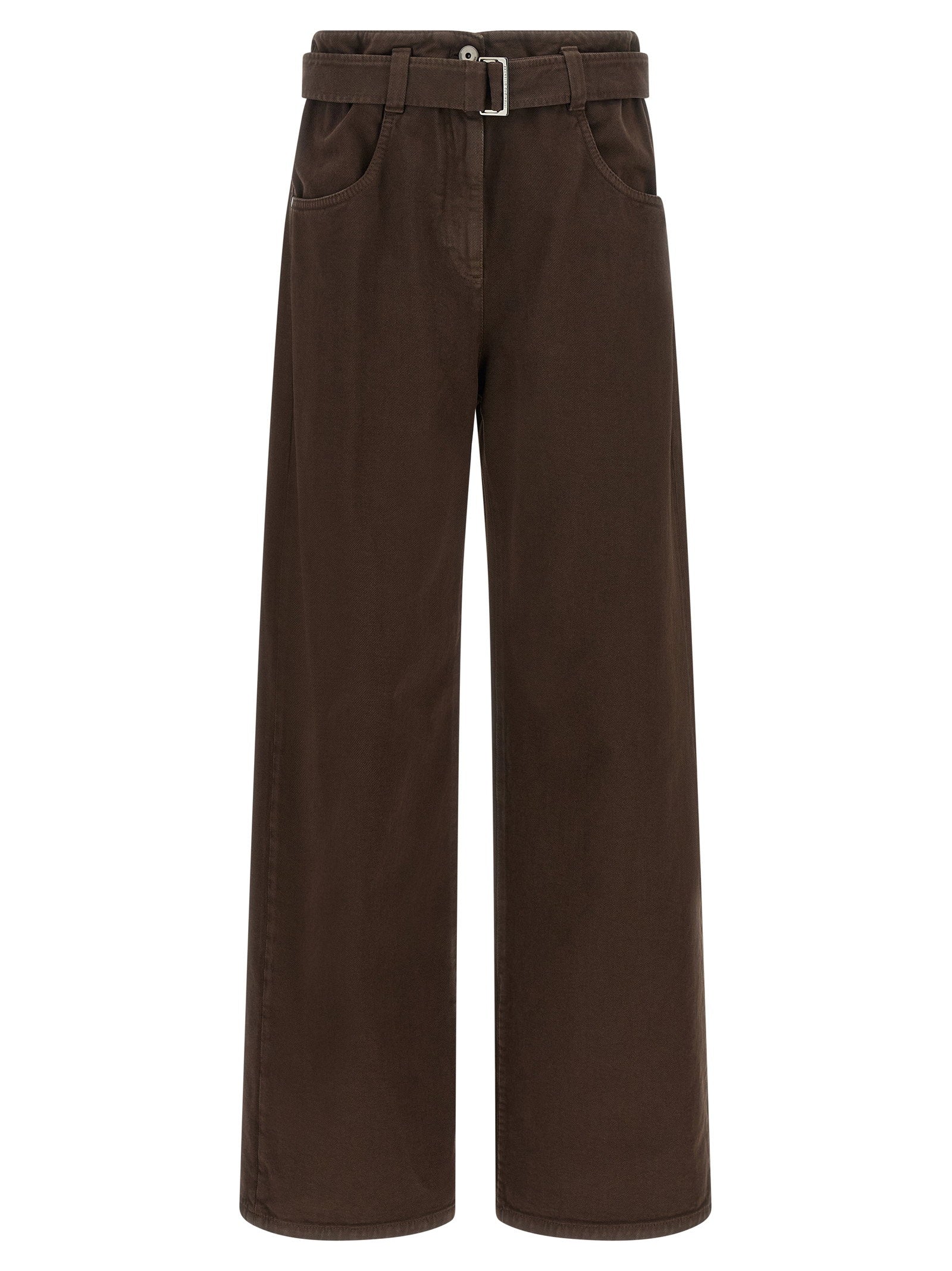 Brunello Cucinelli Belted Jeans – 100% cotton