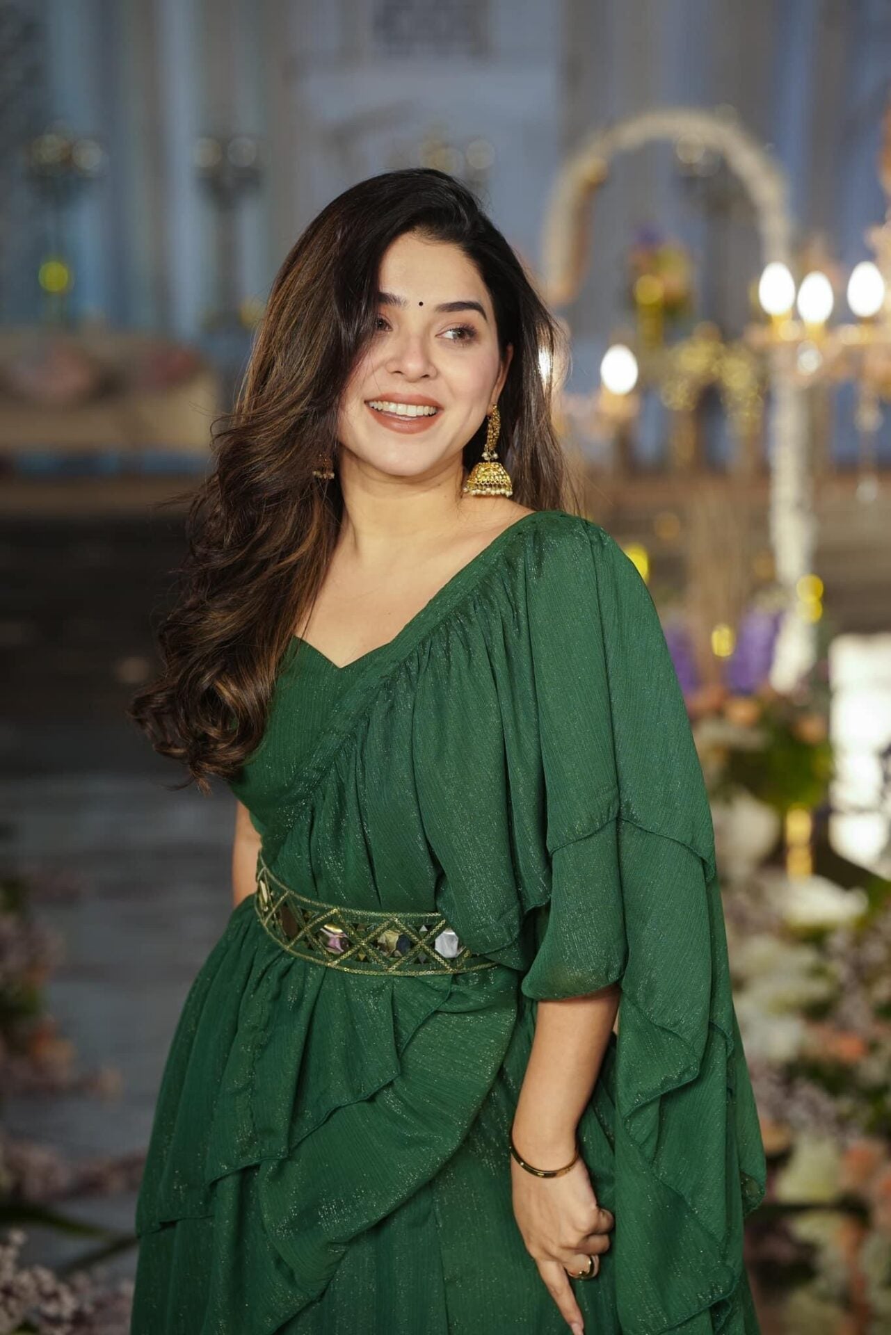Idaho-o Savannah green Chiffon saree – Women's - view 6