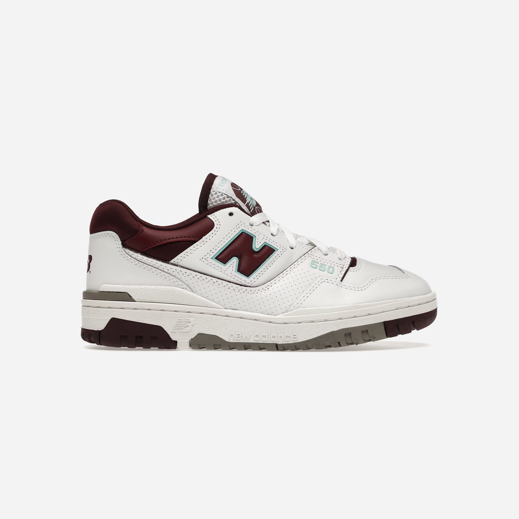 New Balance 550 Burgundy Cyan