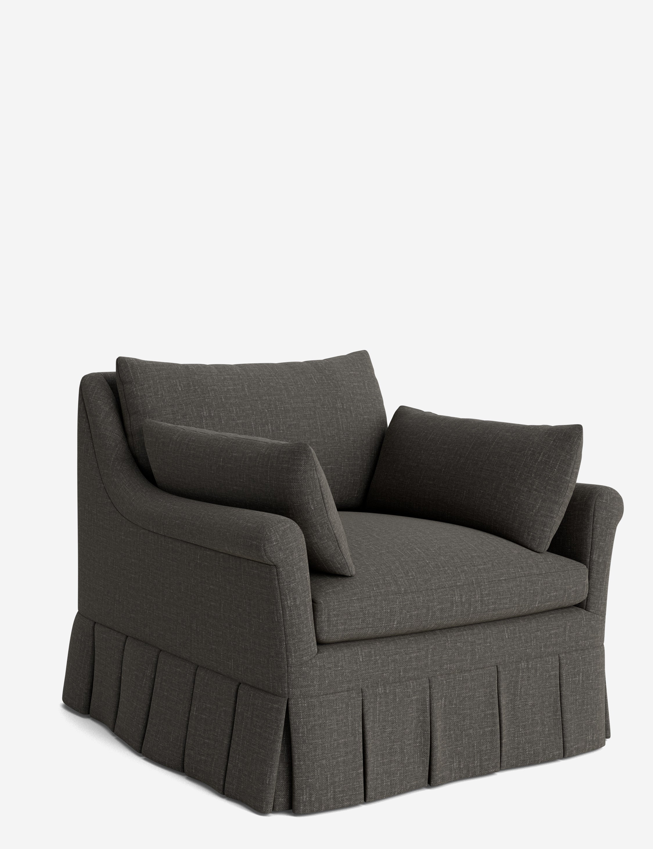 Lulu and Georgia Portola Rolled Arm Luxe Depth Pleated Chair - view 89