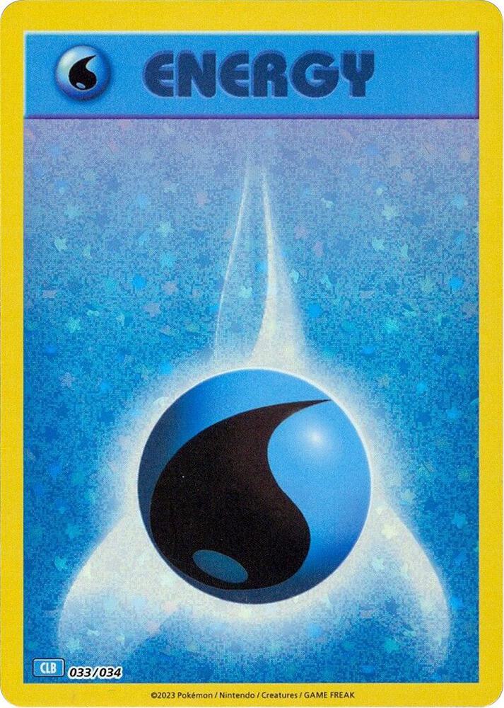Pokémon Basic Water Energy - 033/034 - Promo - CLB [tcgc-CLB033] [Holo]